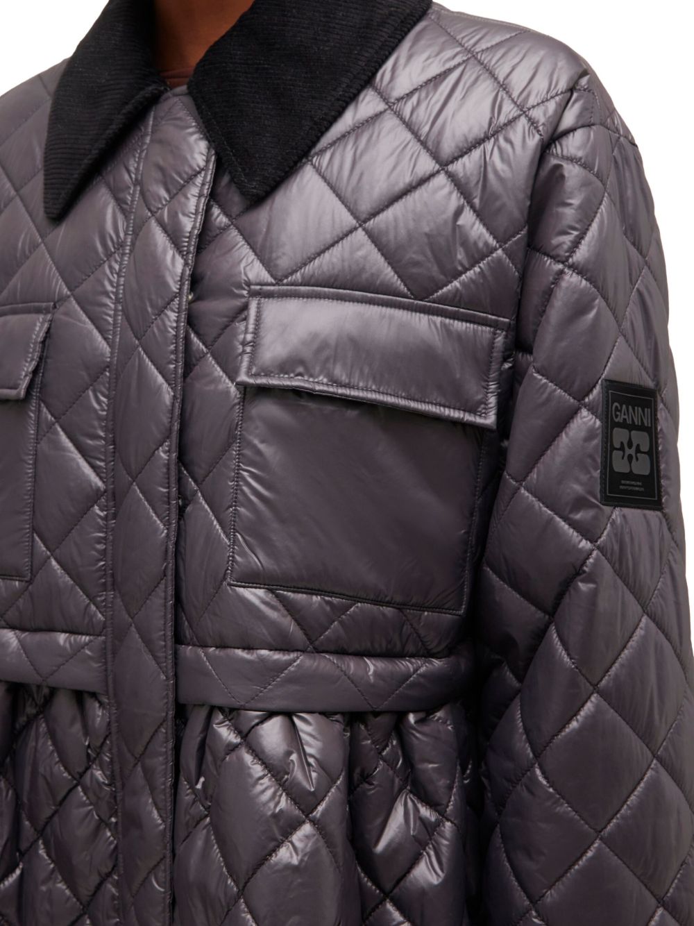 GANNI Recycled Nylon Quilted Jacket