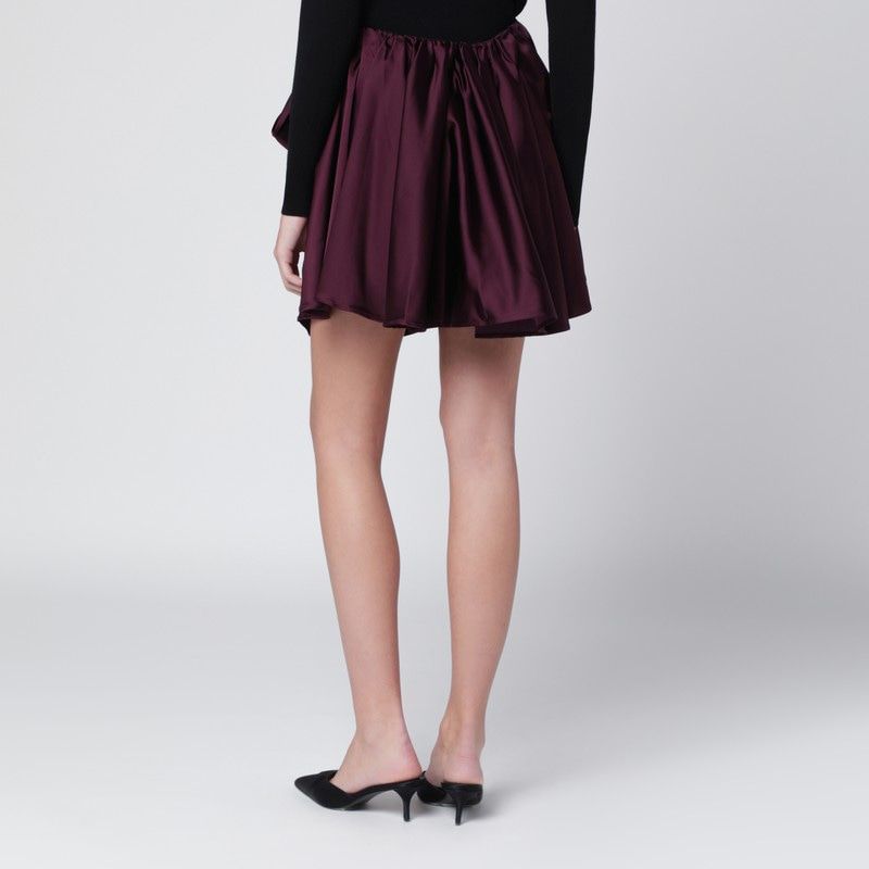 GANNI Draped Satin Mini Skirt