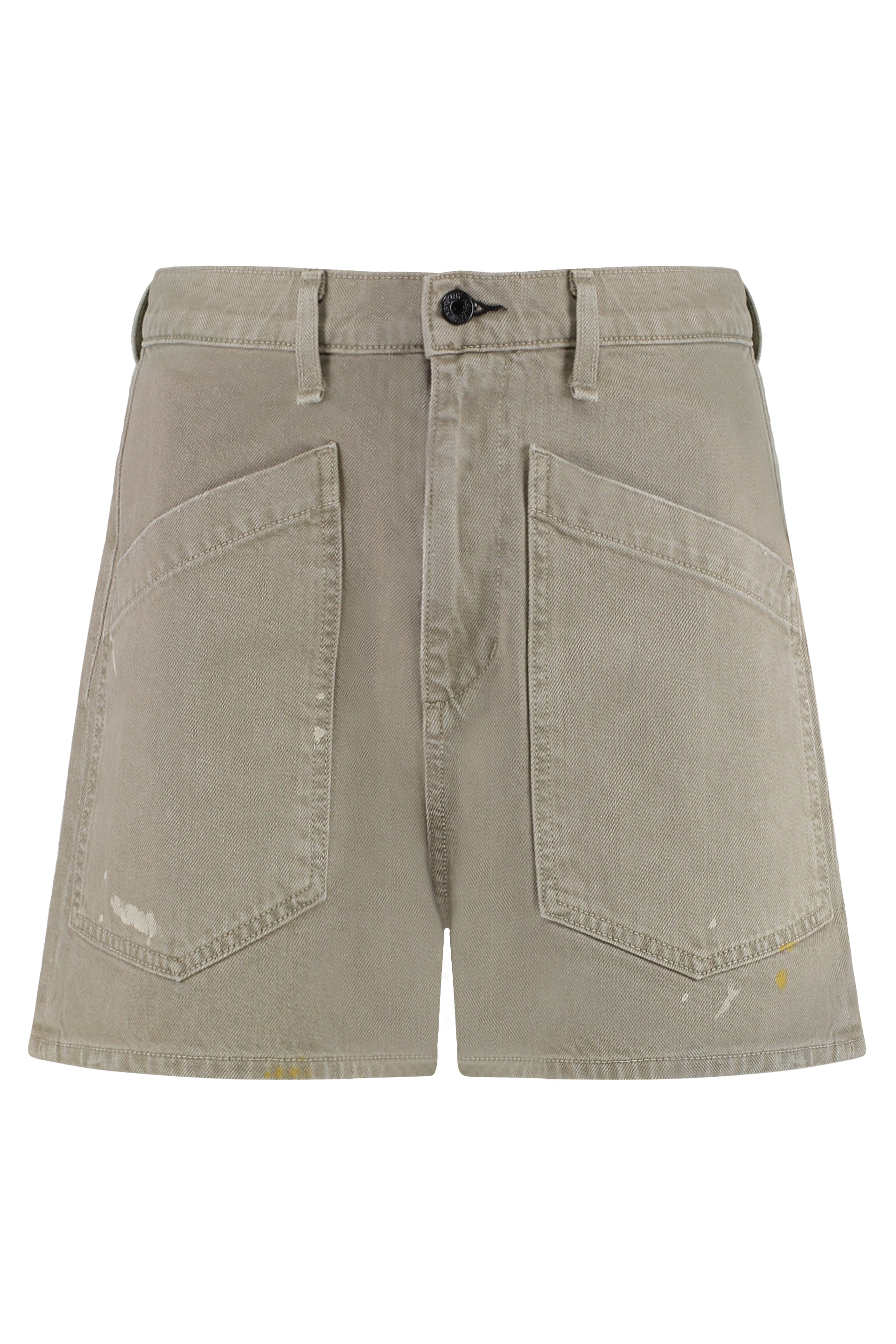 ASKK NY Cotton Mini Shorts with Paint Splatters Effect