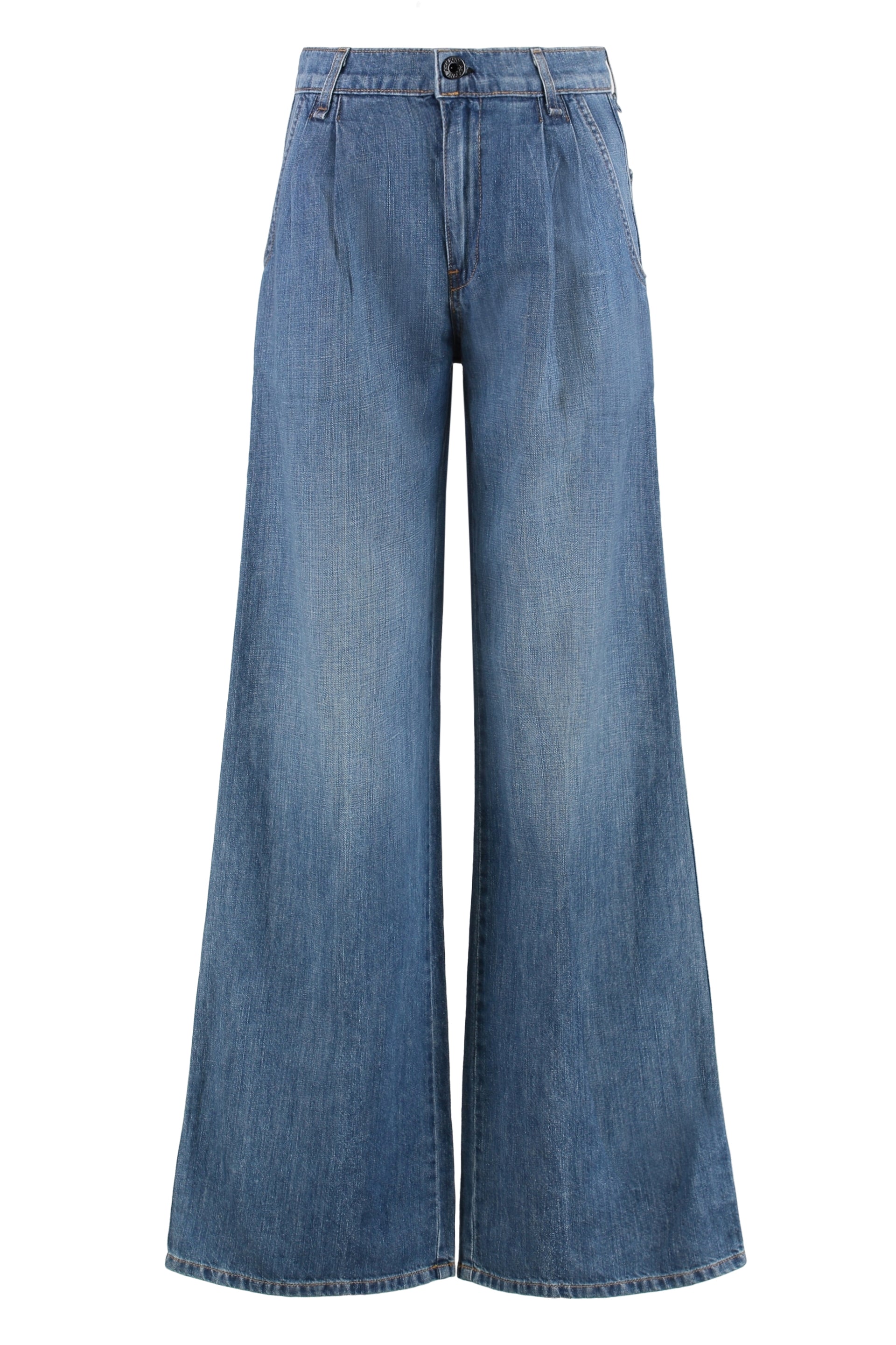 ASKK NY Front Pleated Cropped Jeans