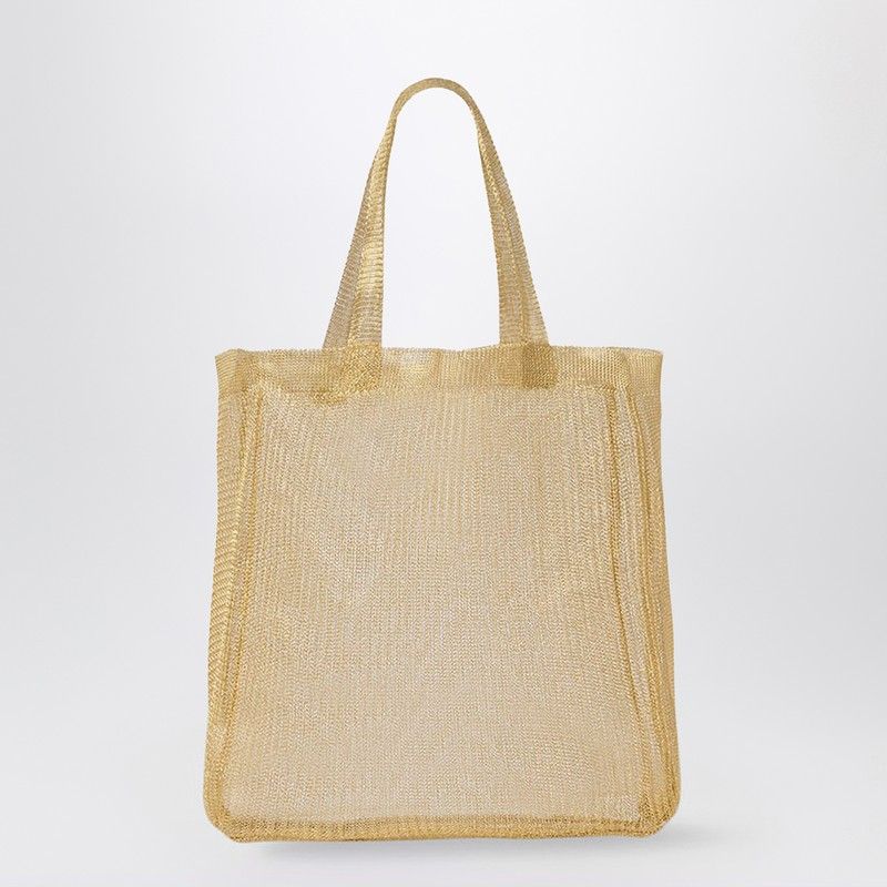 THE ROW Mini Tote Handbag in Gold-Plated Brass