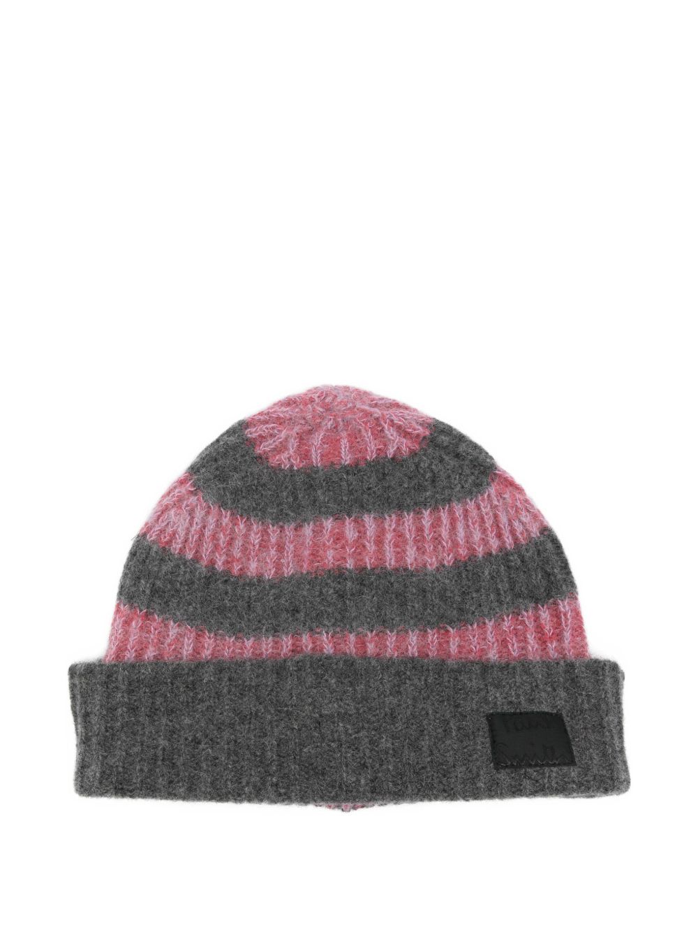 PAUL SMITH Wool Striped Beanie with Folded Brim