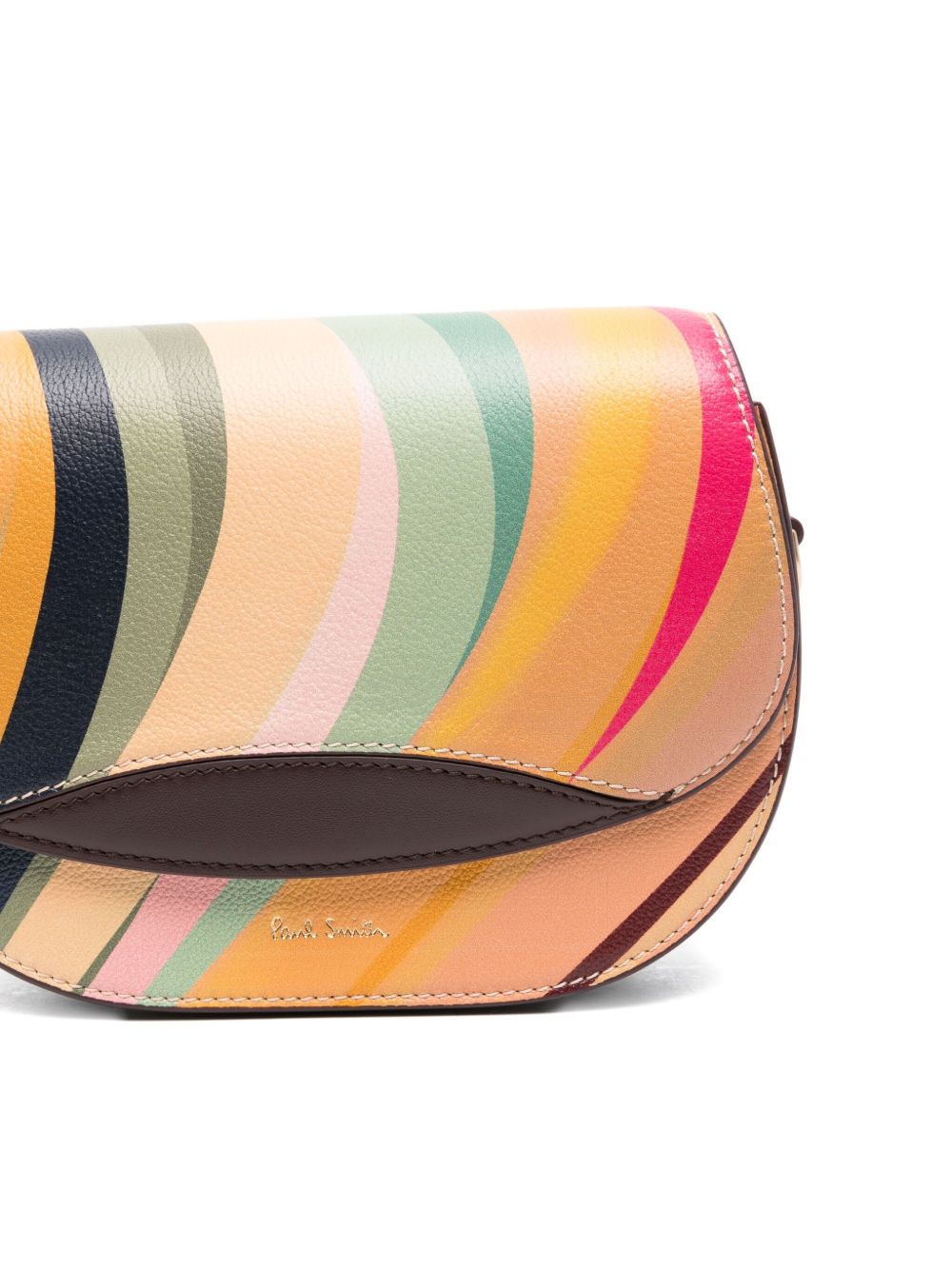 PAUL SMITH Curved Swirl Leather Crossbody Handbag