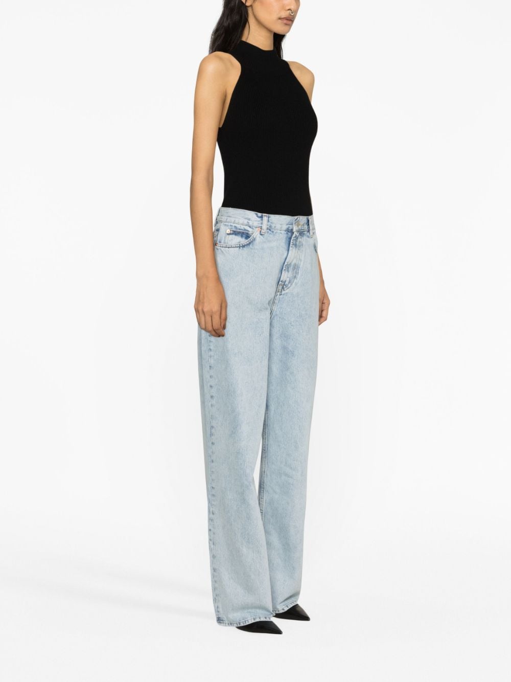 WARDROBE.NYC Low Rise Denim Jeans