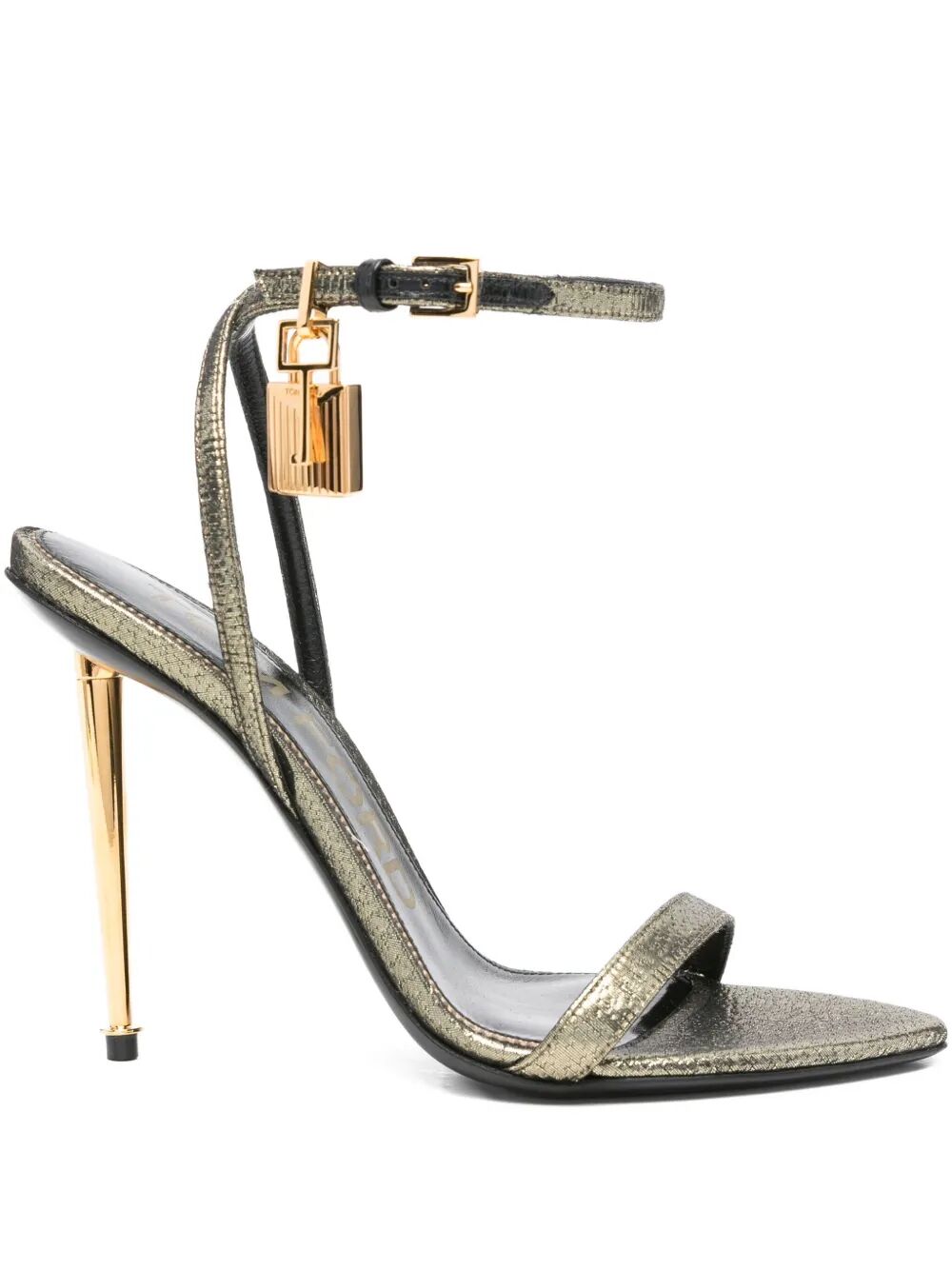 TOM FORD 115MM Padlock Stiletto Heel Sandals