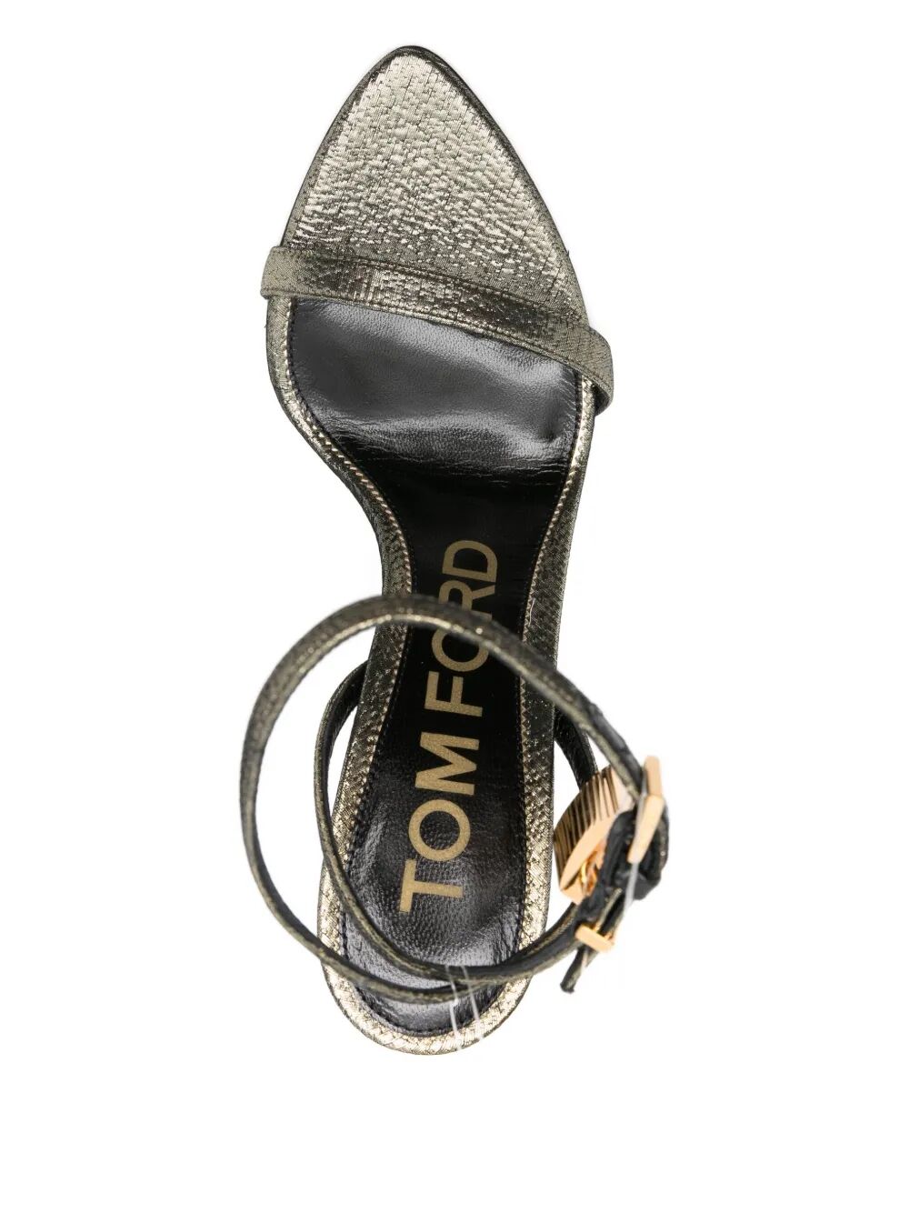 TOM FORD 115MM Padlock Stiletto Heel Sandals