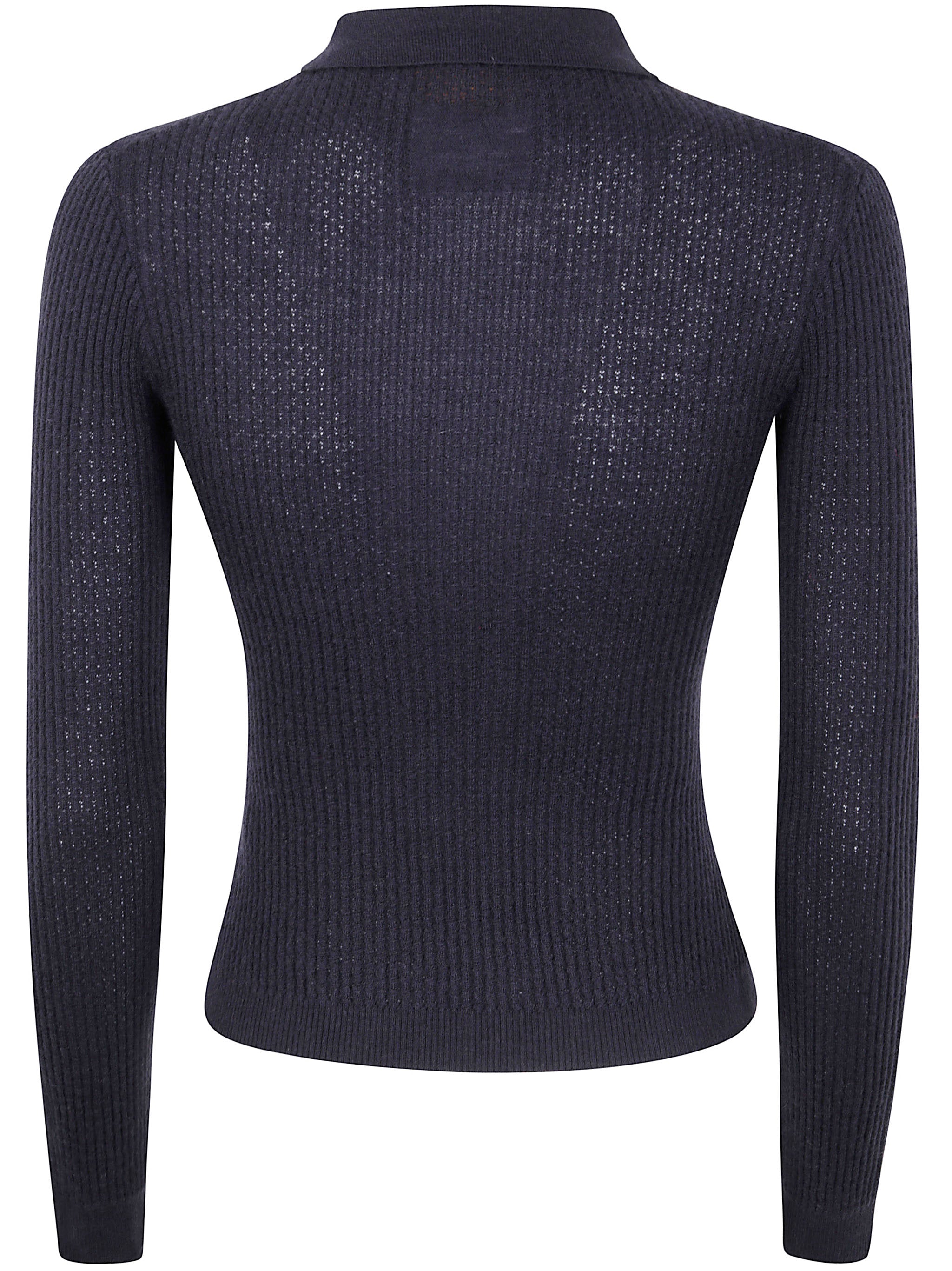 GUEST IN RESIDENCE Mini Shrunken Cashmere Polo Shirt with Long Sleeves