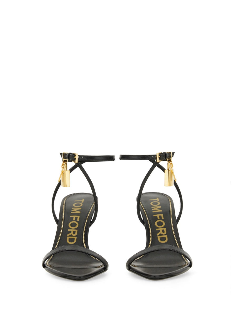 TOM FORD Elegant Sandal with Lock, 8.5 cm Heel