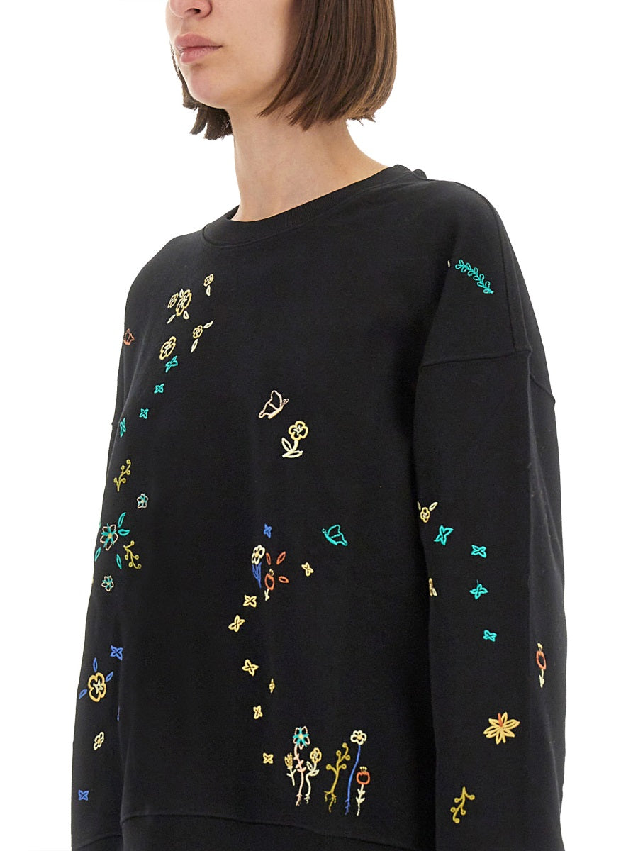 PS PAUL SMITH Embroidered Cotton Sweatshirt - Relaxed Fit