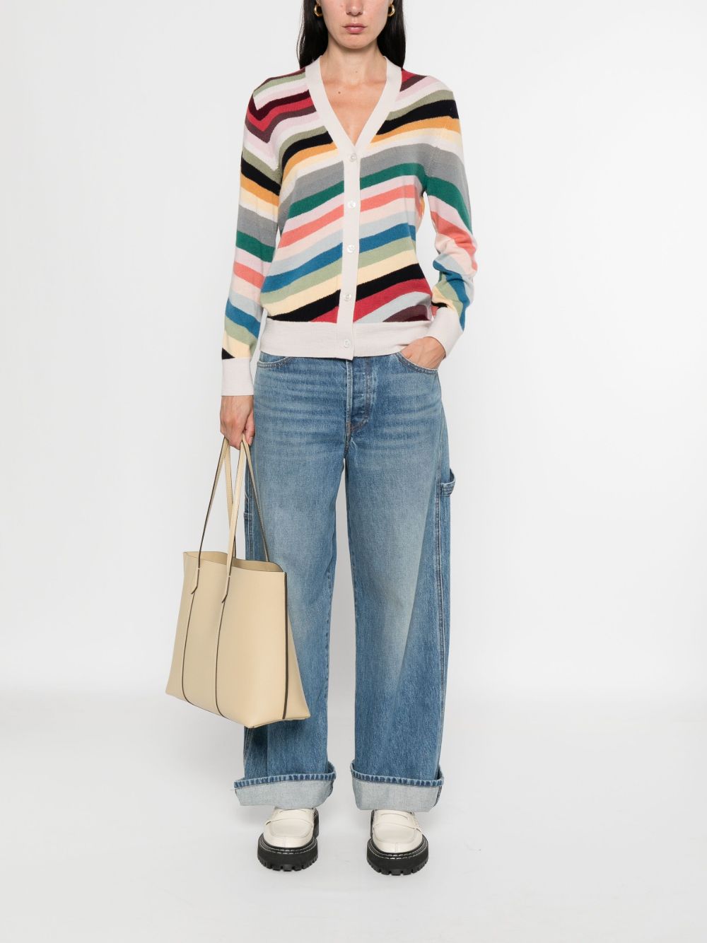 PS PAUL SMITH Striped Wool Cardigan