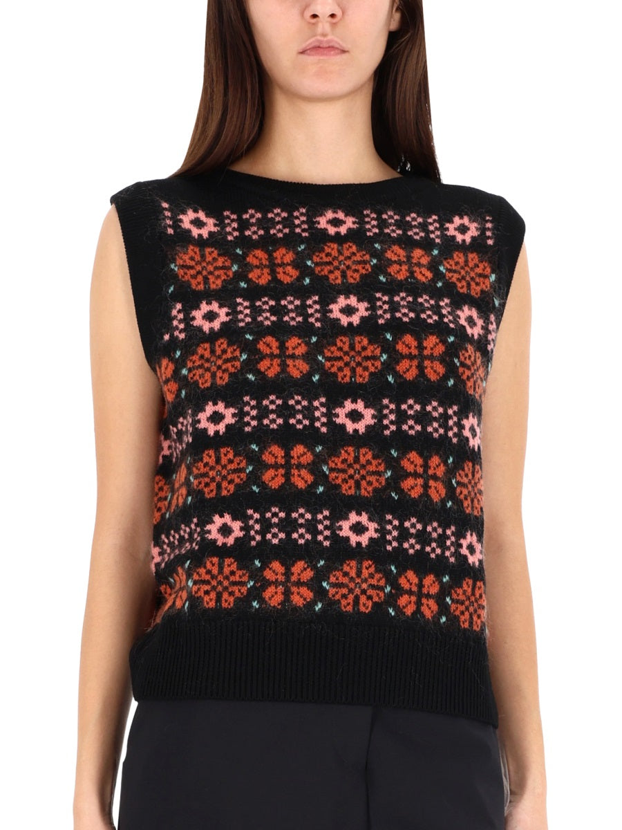 PAUL SMITH Fair Isle Knit Vest - Size S