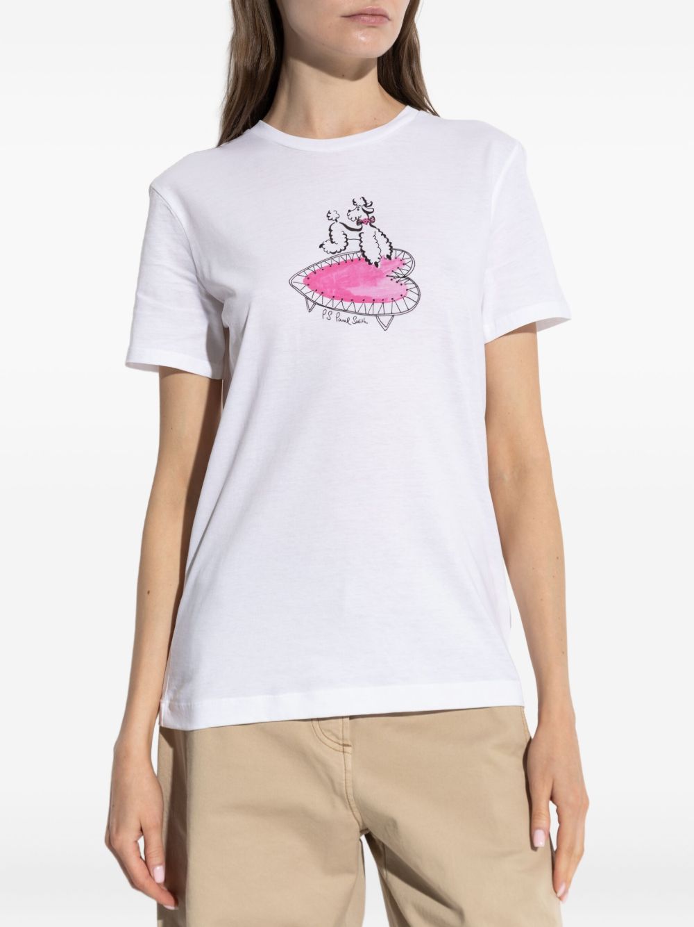 PS PAUL SMITH Poodle Print Cotton T-Shirt - Women