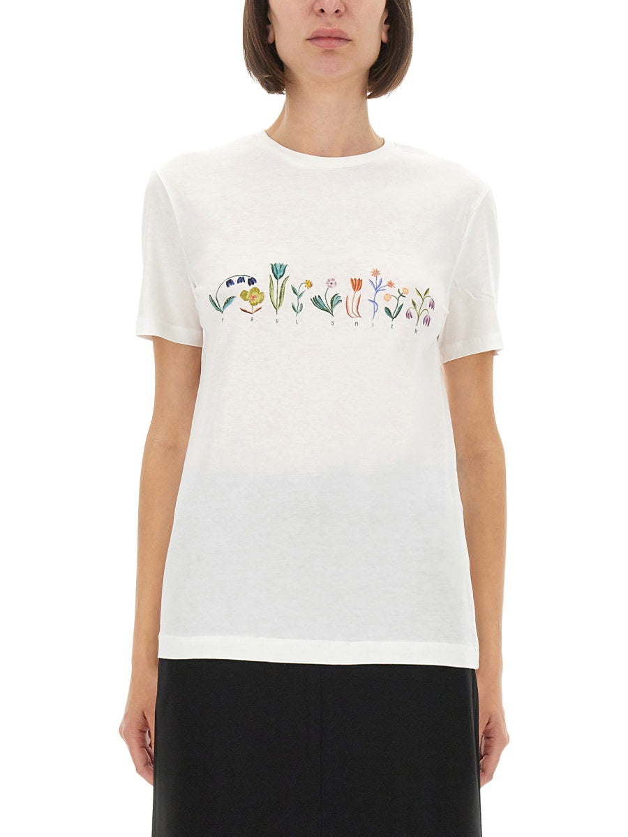 PS PAUL SMITH Organic Cotton T-Shirt for Women - FW25 Collection