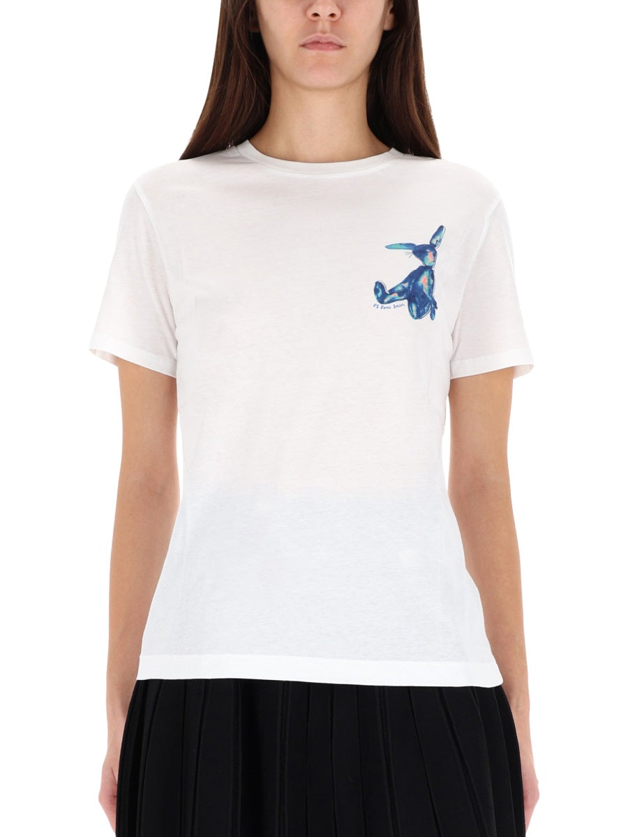 PAUL SMITH Mini Bunny Graphic T-Shirt - Women's Size S