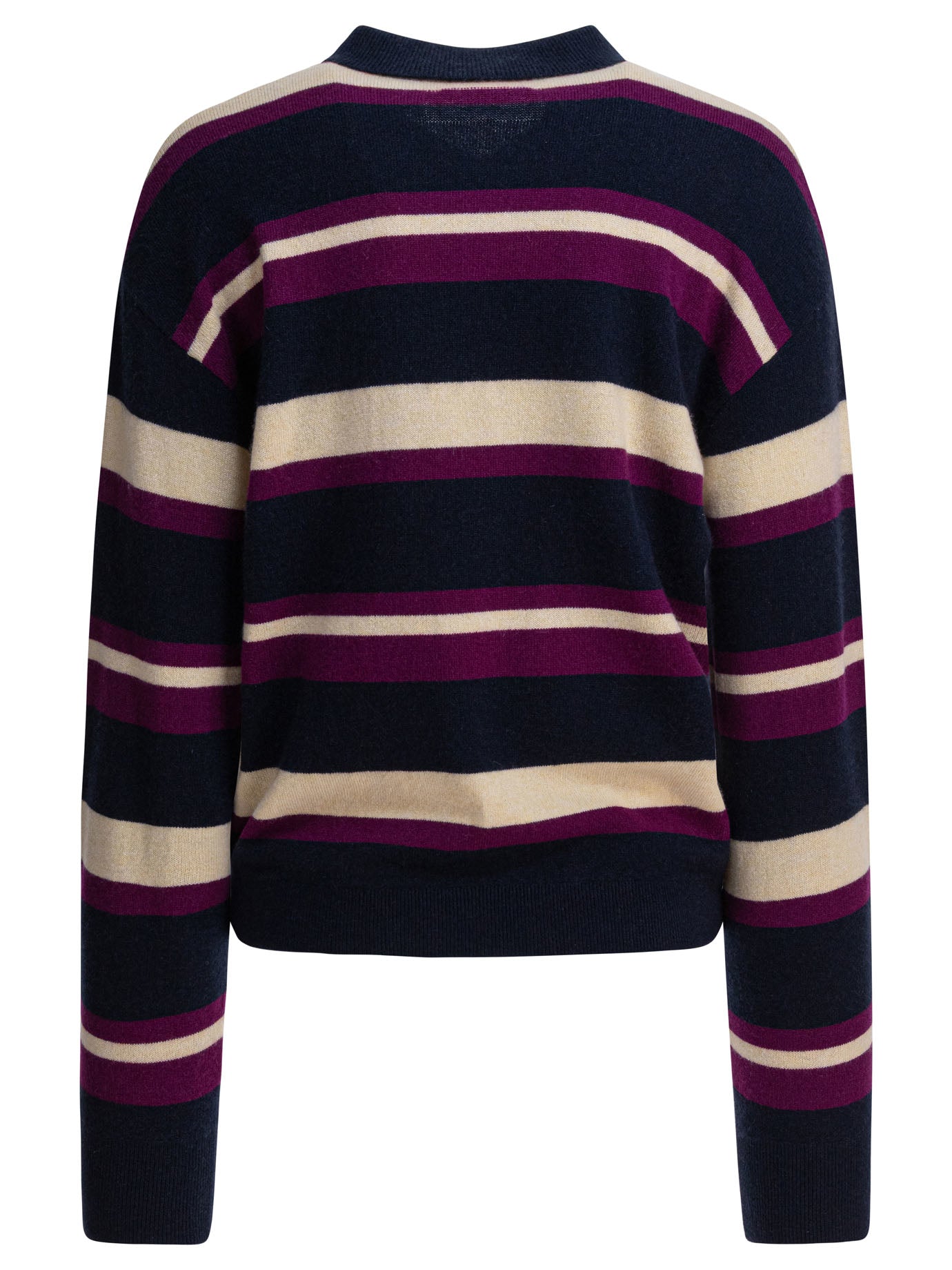 GUEST IN RESIDENCE Collegiate Stripe Cashmere Polo Shirt