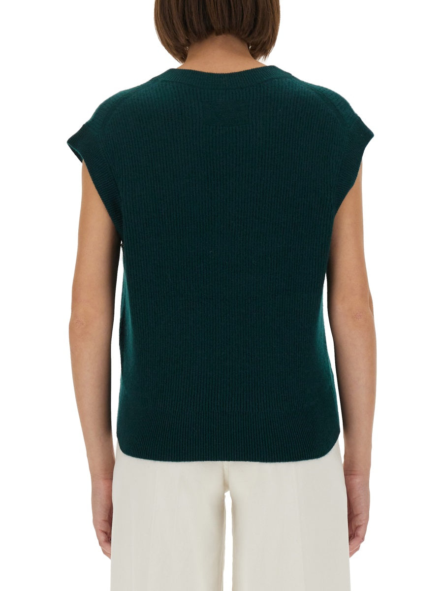 GUEST IN RESIDENCE Ribbed Knit Vest - Size S