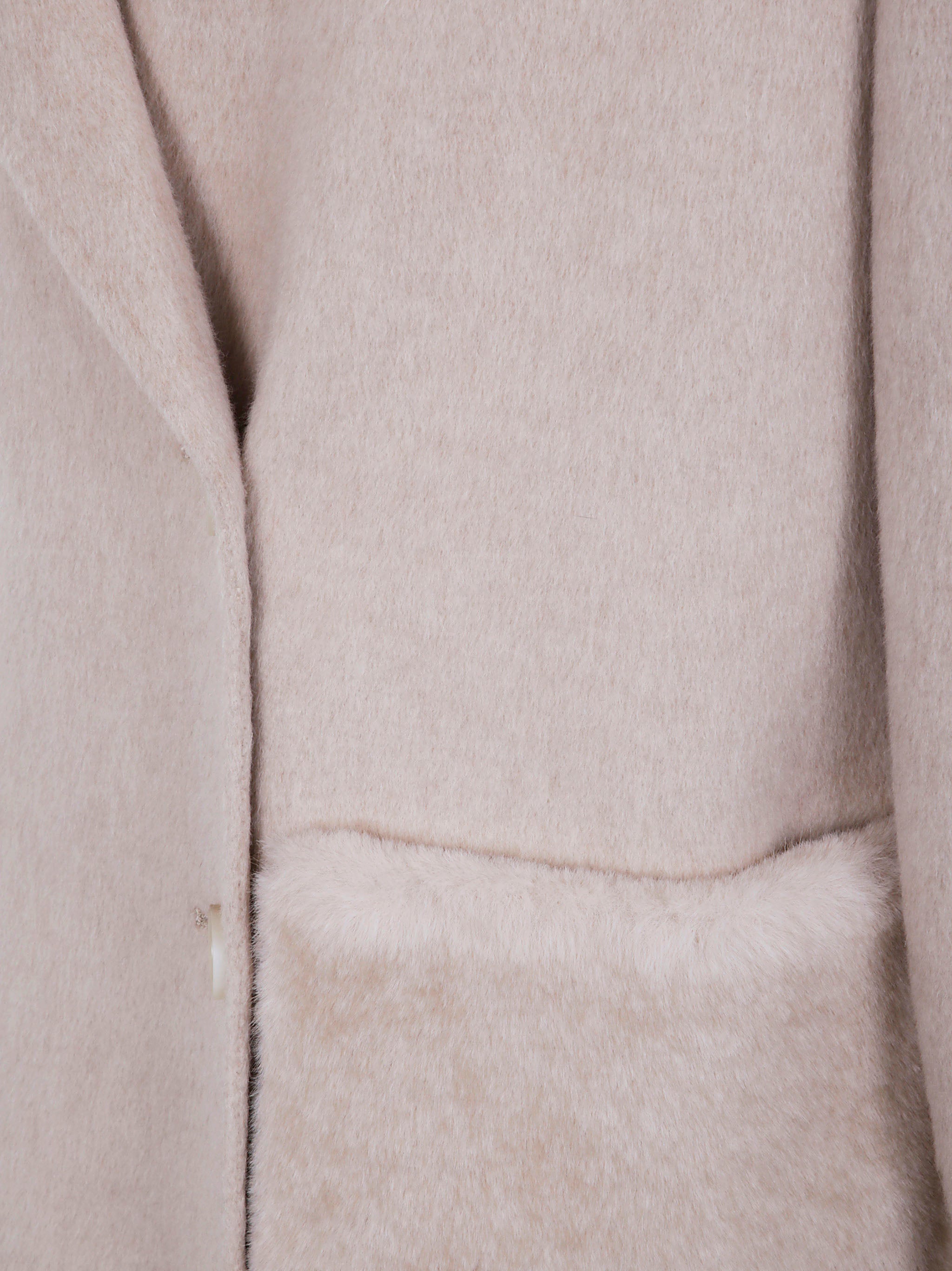 VALENTINI 1972 Mini Double-Breasted Eco Wool and Mink Jacket