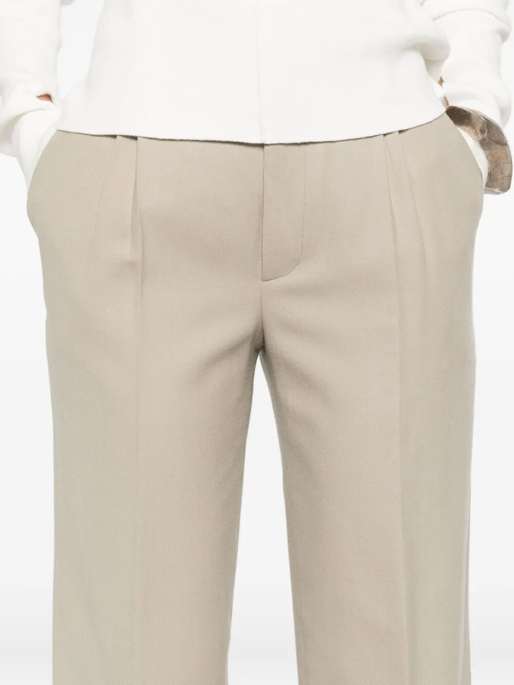 CELLAR DOOR Pleated Wool Trousers