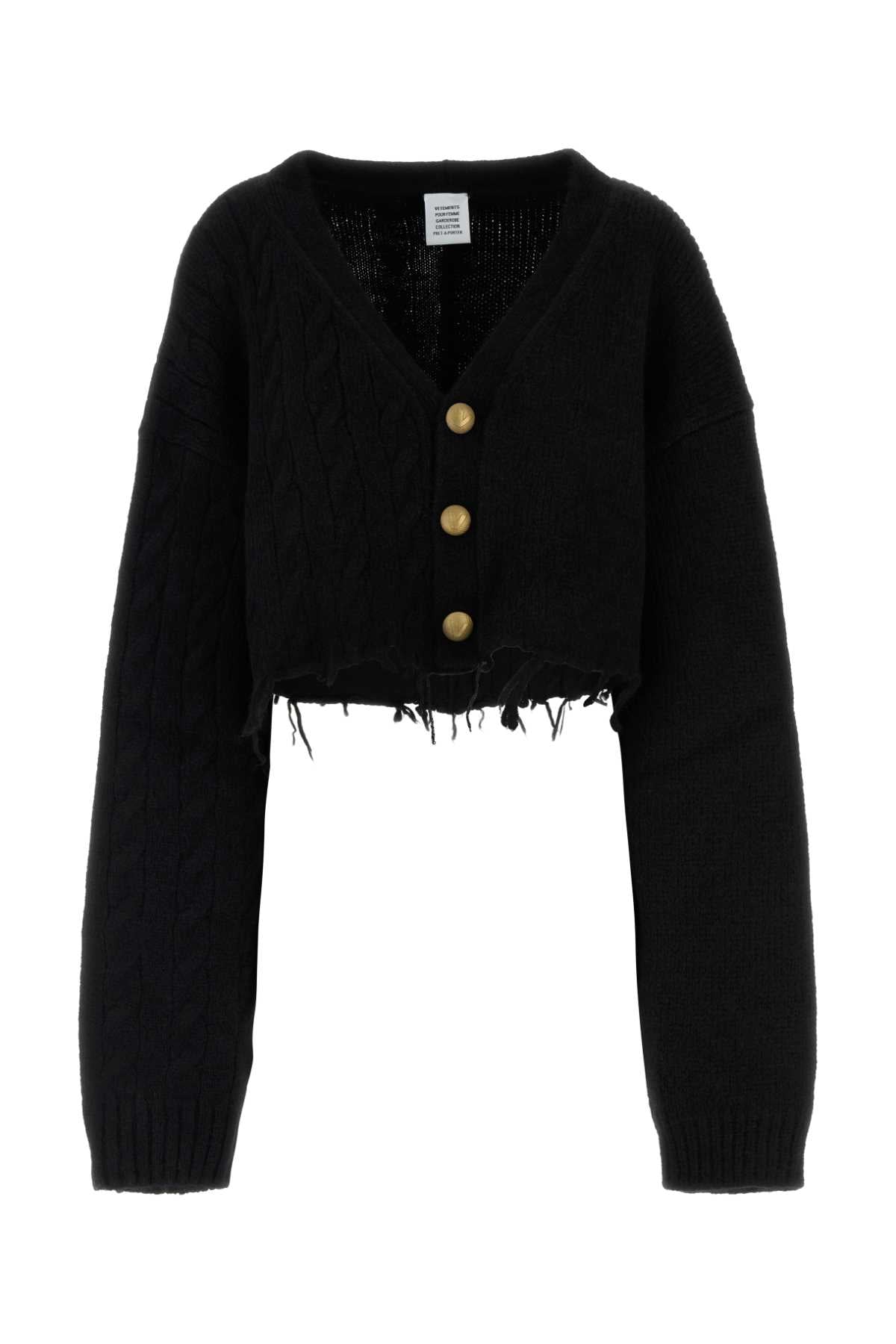 VETEMENTS Women’s Mini Split Cropped Cardigan