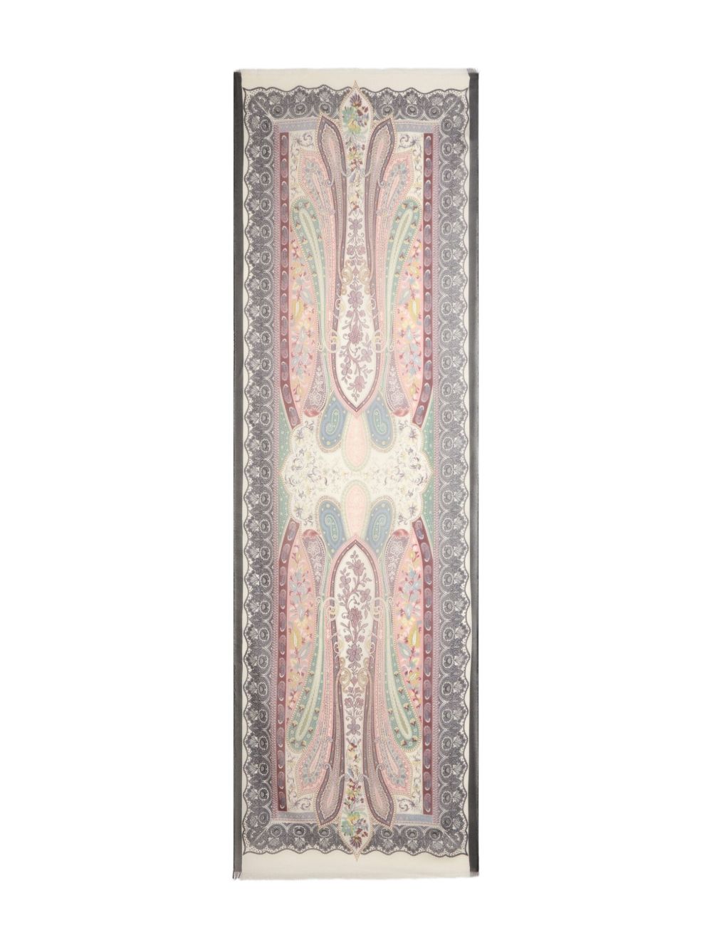 ETRO Floral Fringed Edges Scarf