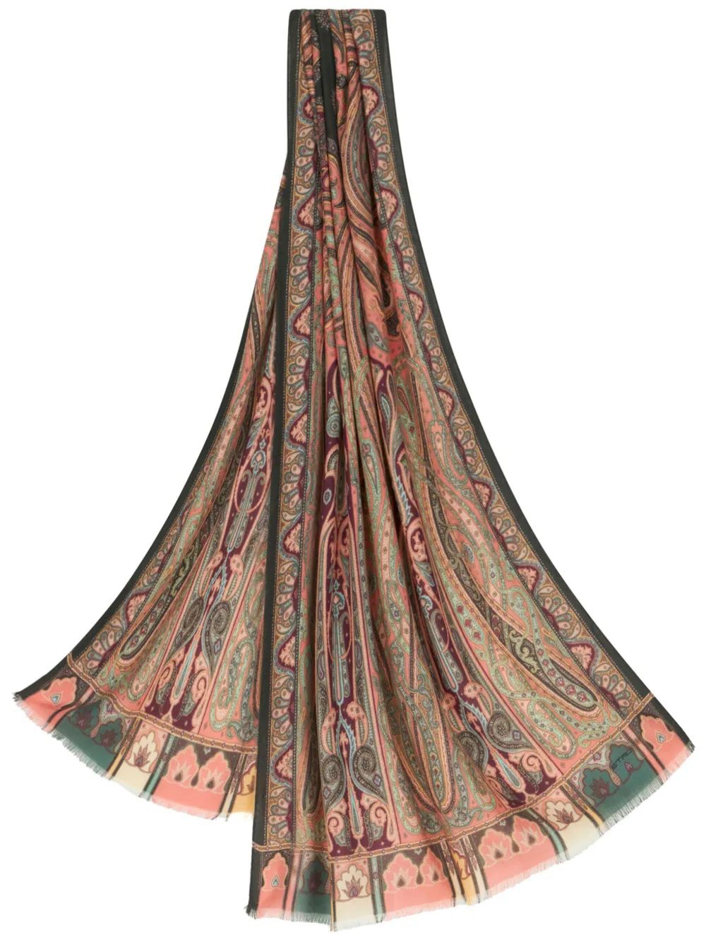 ETRO Paisley Print Frayed Edges Scarf for Women