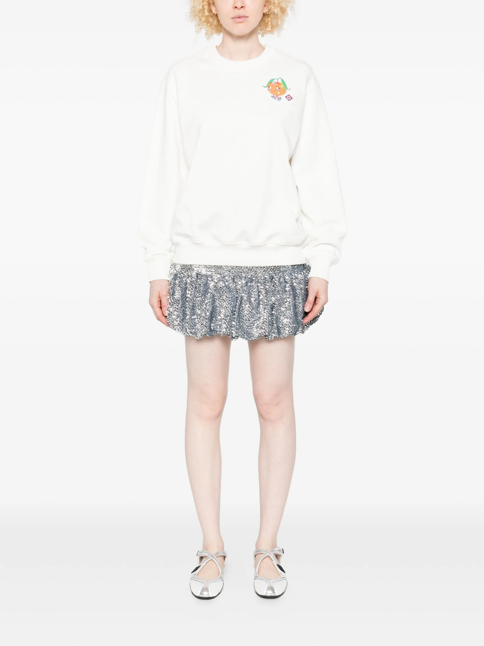 CASABLANCA Ski Printed Crewneck Sweatshirt