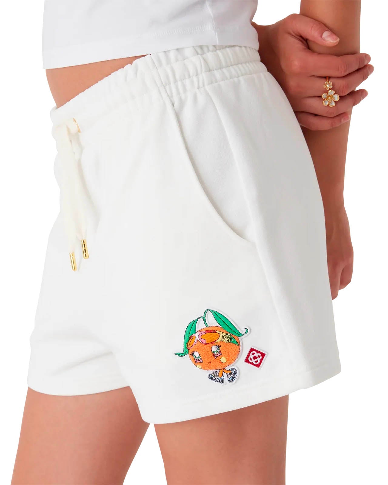 CASABLANCA Mini Mascot Patch Fleece Shorts