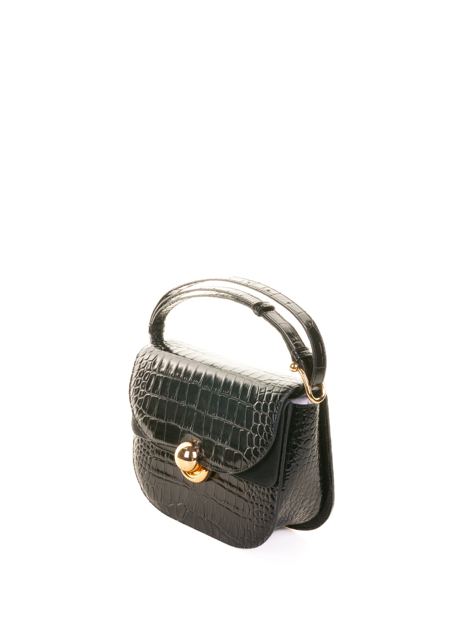FURLA Mini Crocodile-Print Leather Shoulder Handbag