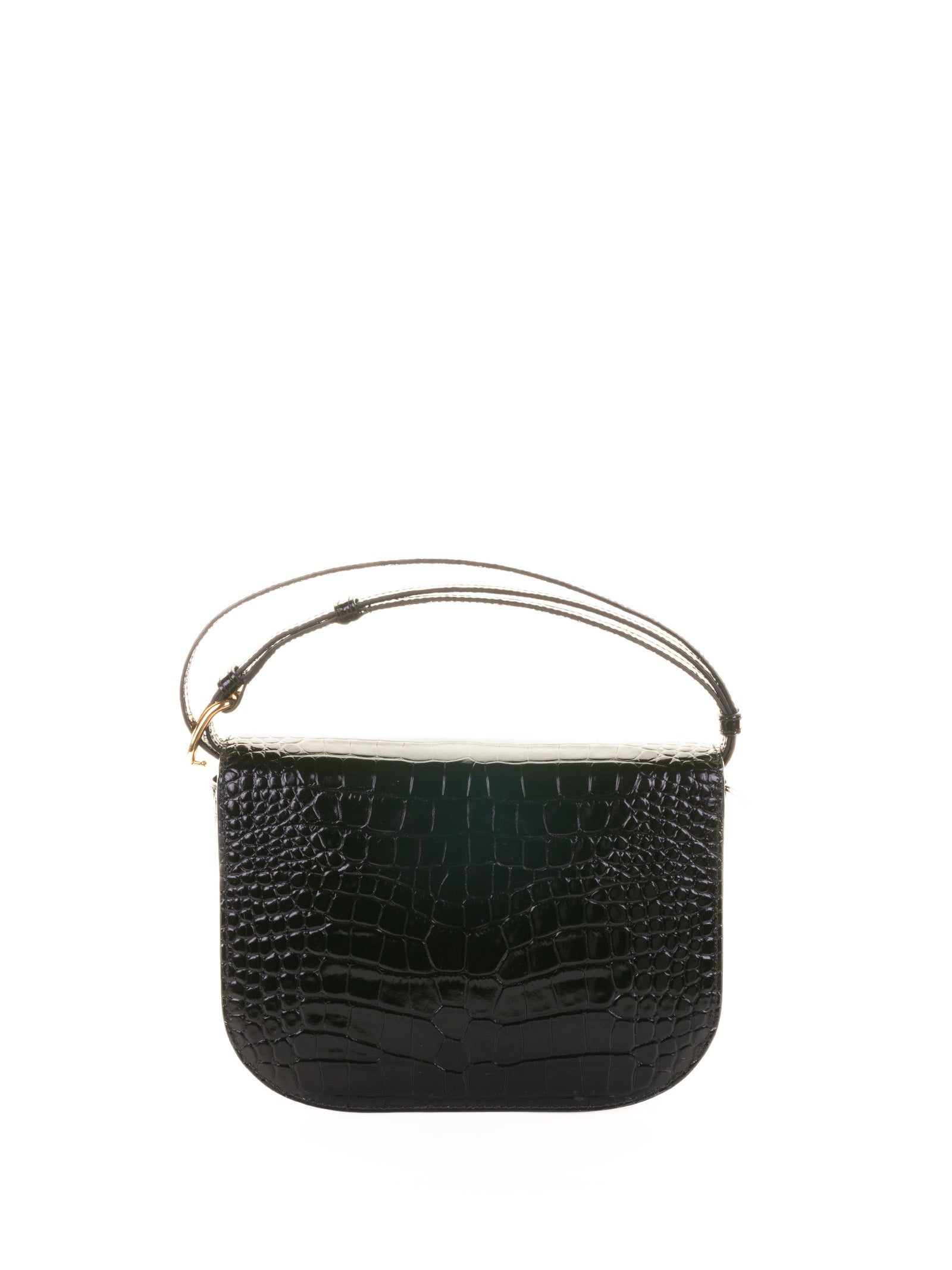 FURLA Mini Crocodile-Print Leather Shoulder Handbag