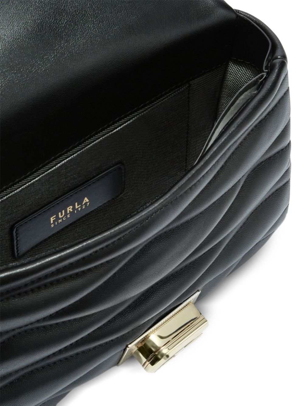 FURLA Luxurious 100% Leather Handbag with Twist-Lock Closure