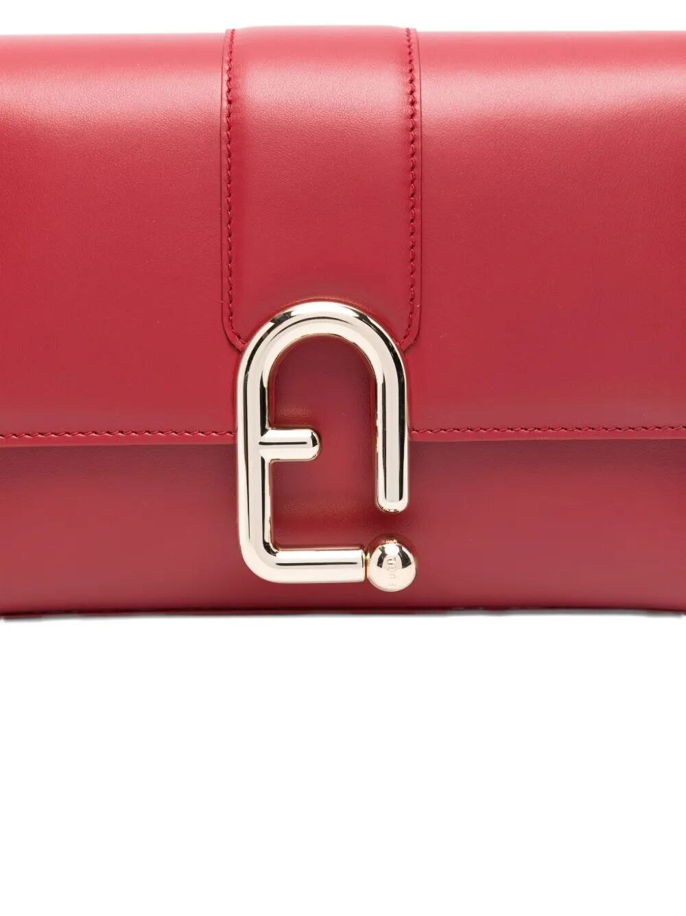 FURLA 100% Leather Handbag with Detachable Strap