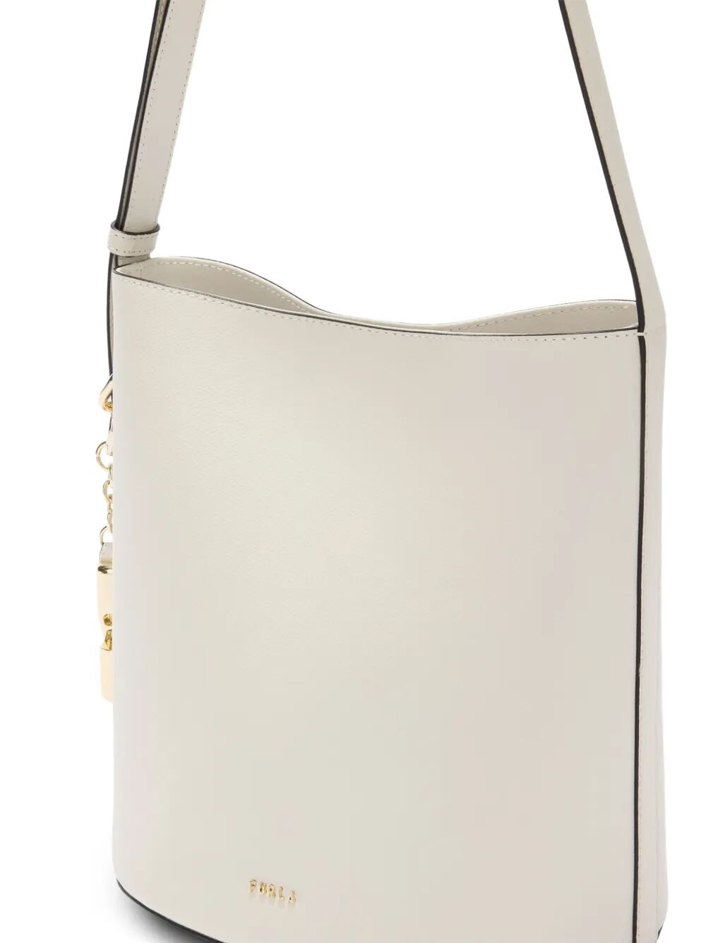 FURLA Mini Ares Leather Bucket Handbag