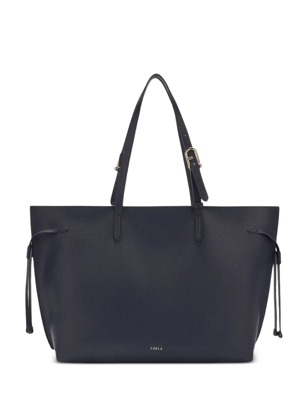 FURLA Large Leather Tote Handbag with Zip Closure