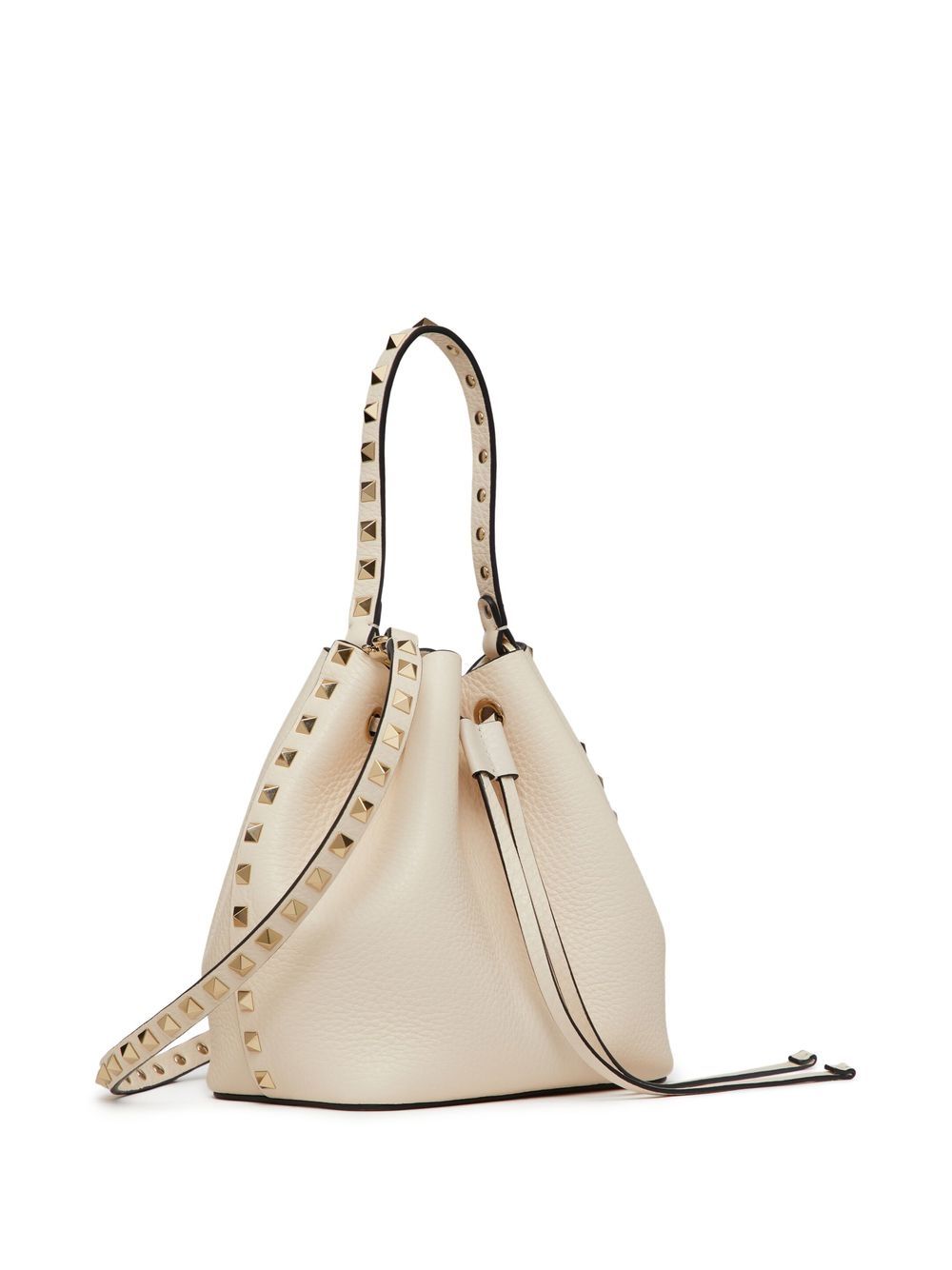 VALENTINO GARAVANI Mini Rockstud Drawstring Bucket Handbag