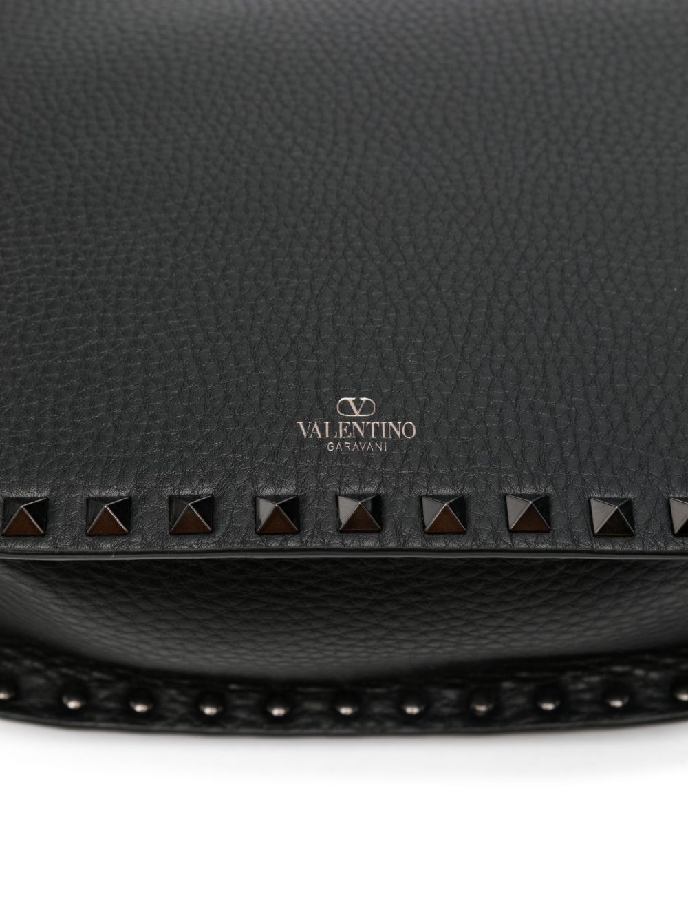 VALENTINO GARAVANI Rockstud Leather Hobo Handbag