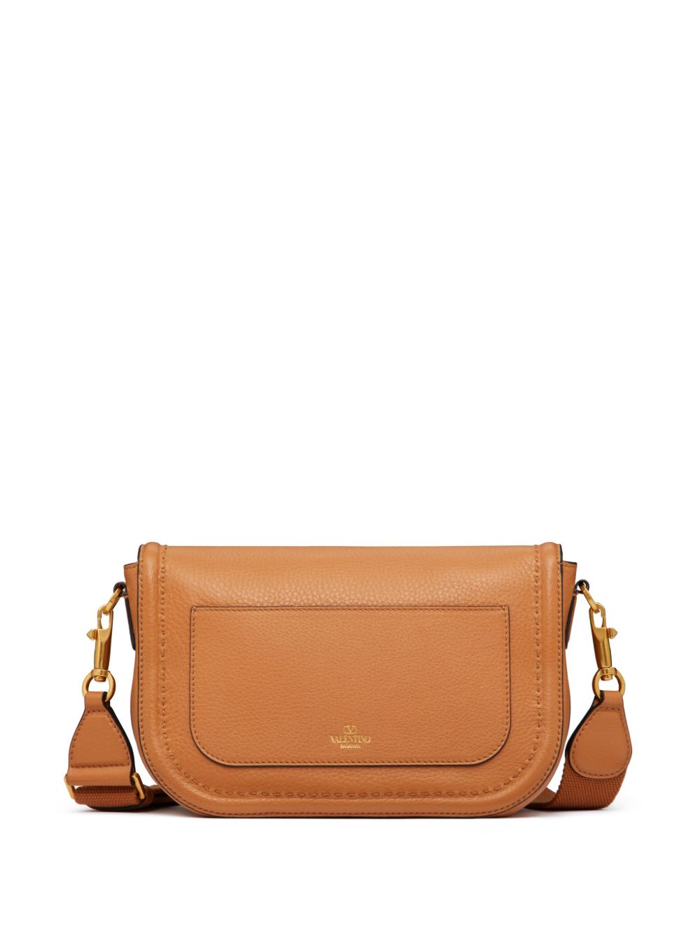 VALENTINO GARAVANI Maxi Logo Leather Shoulder Handbag