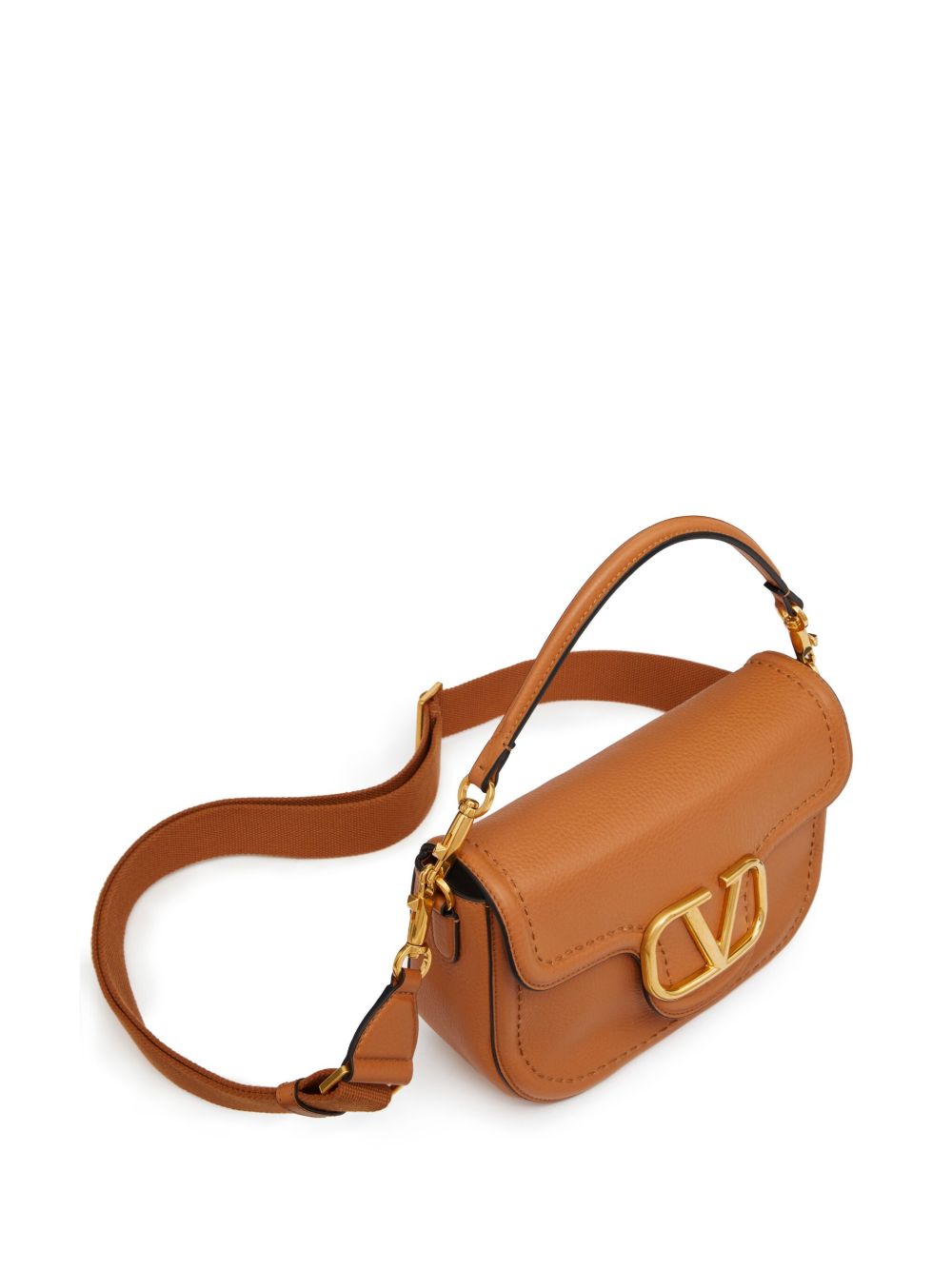 VALENTINO GARAVANI Maxi Logo Leather Shoulder Handbag