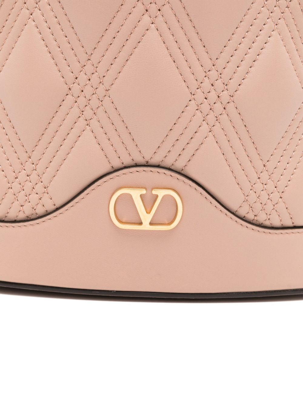 VALENTINO GARAVANI Quilted Leather Bucket Handbag