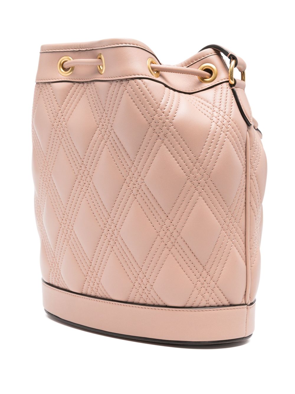 VALENTINO GARAVANI Quilted Leather Bucket Handbag