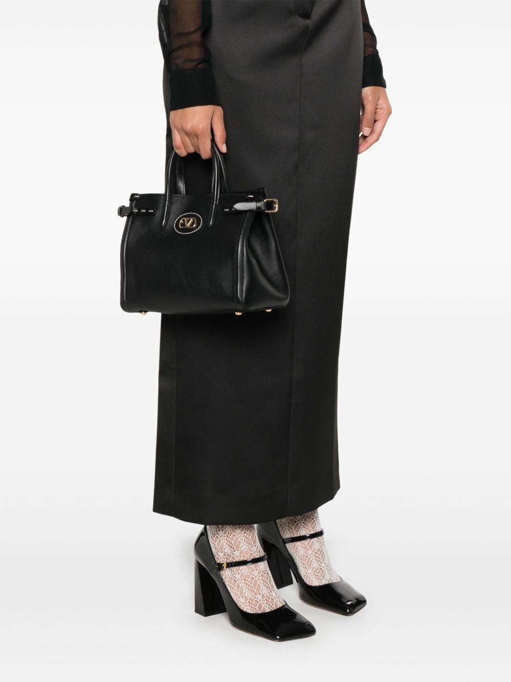 VALENTINO GARAVANI Mini Leather Tote Handbag