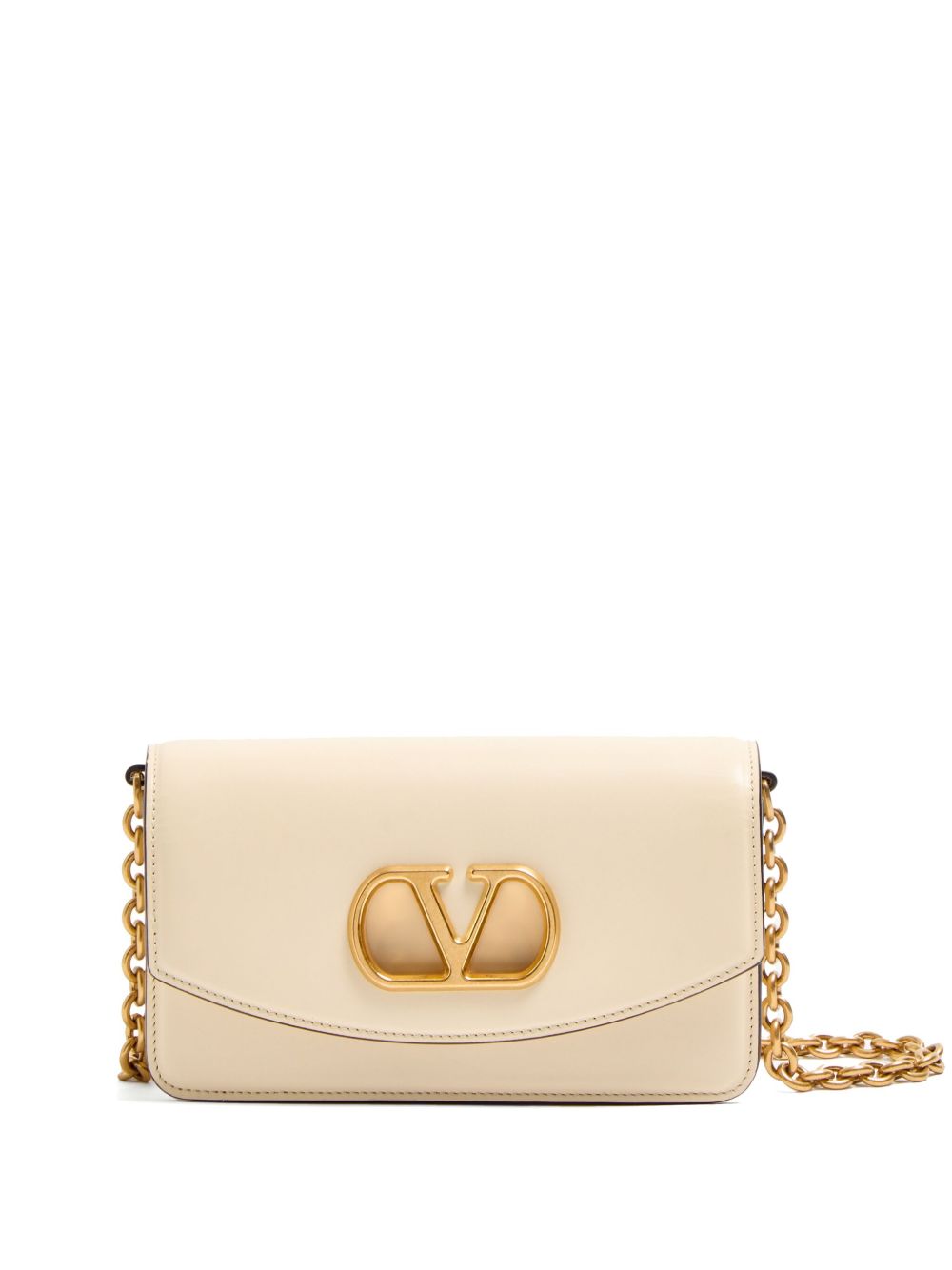 VALENTINO GARAVANI Mini Leather Flap Clutch with Chain Strap
