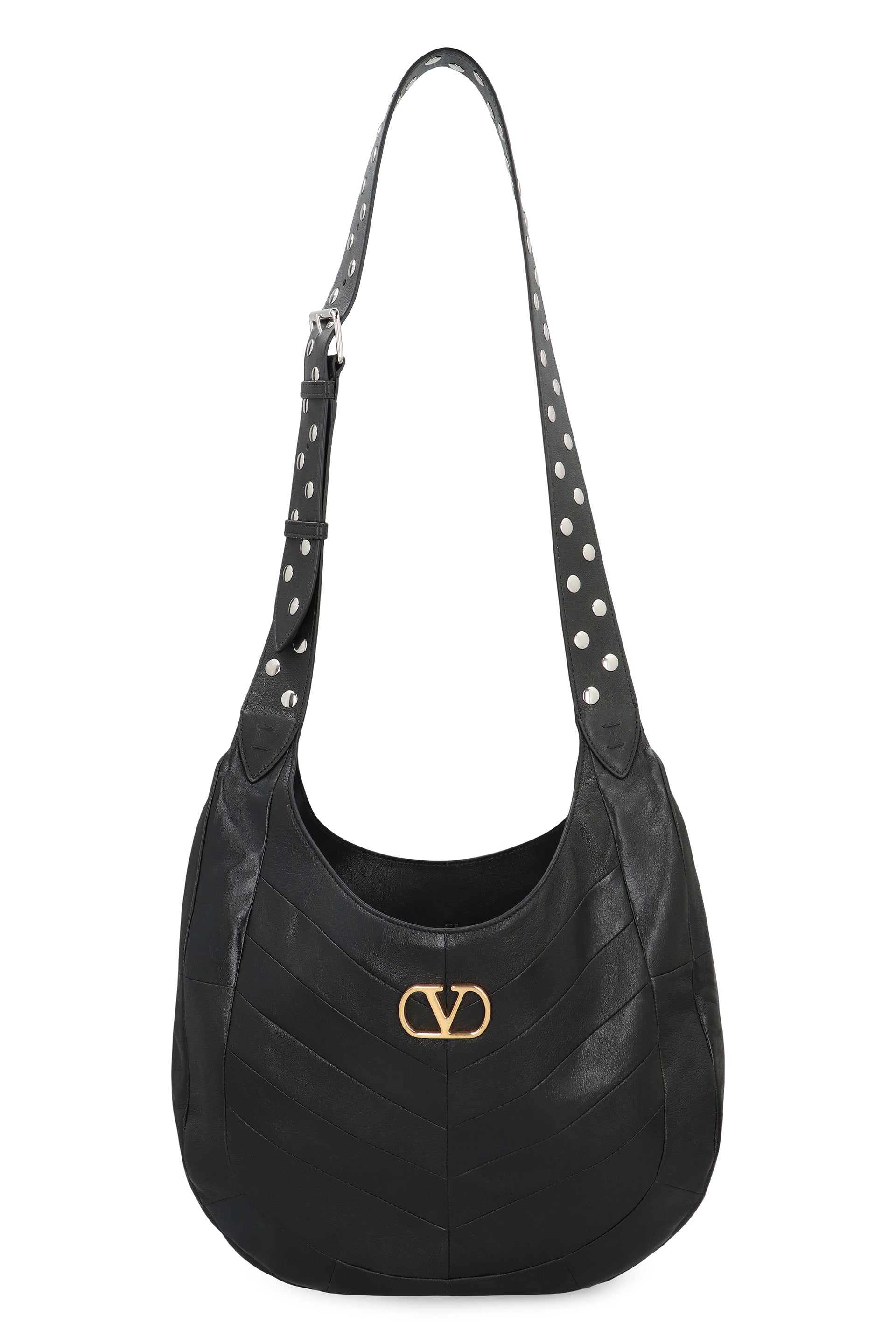 VALENTINO GARAVANI Hobo Handbag 35CM with Chevron Design