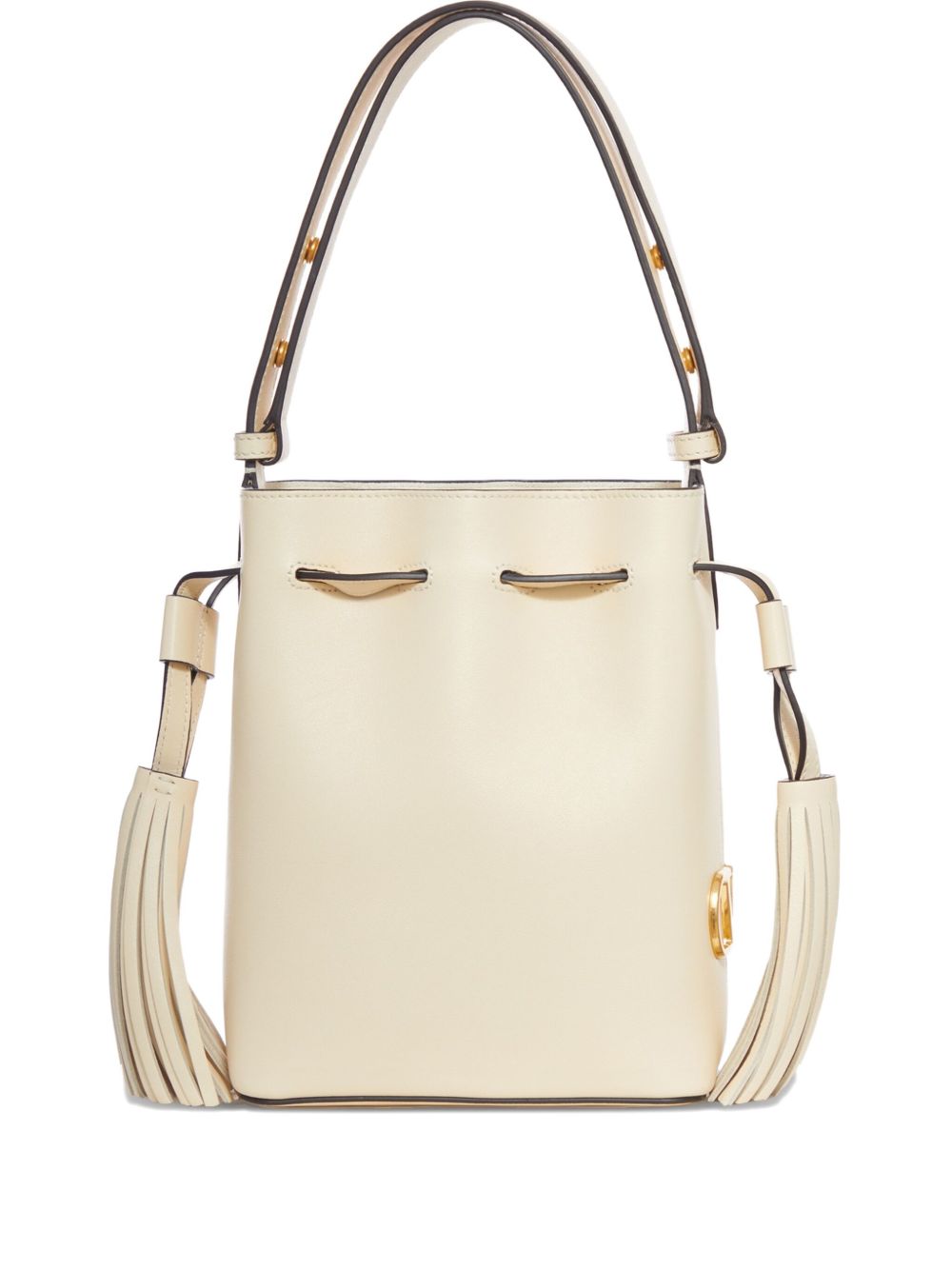 VALENTINO GARAVANI Leather Drawstring Handbag with Adjustable Shoulder Strap