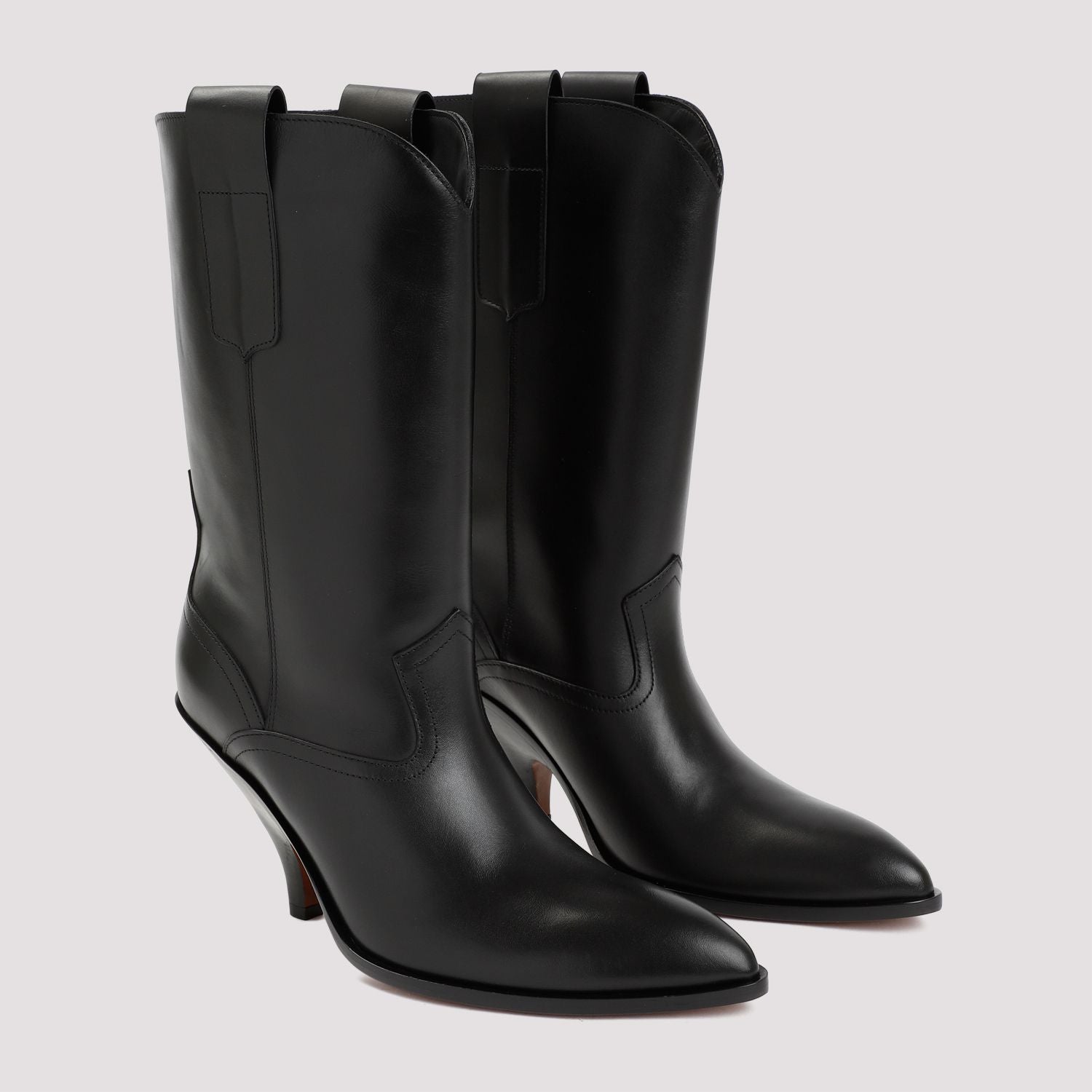 BALLY Lavyn Leather Boots - 9.5cm Heel Height