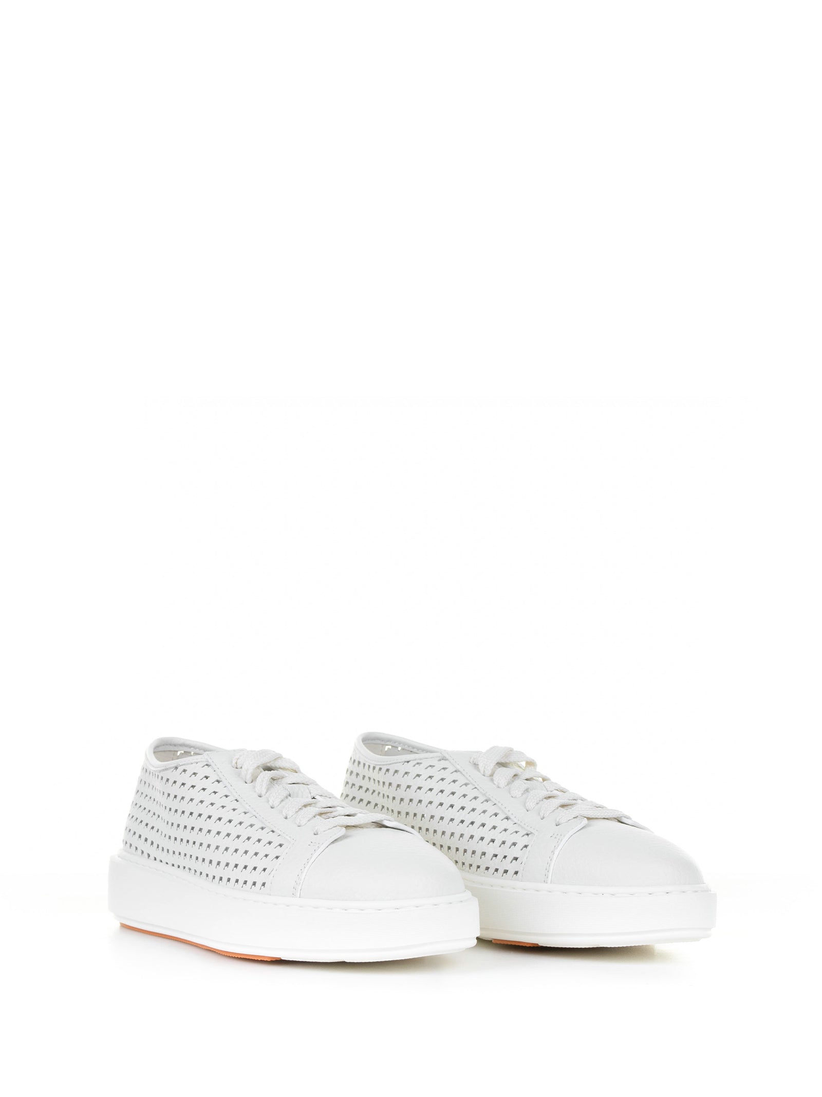 SANTONI Perforated Leather Sneaker for Women