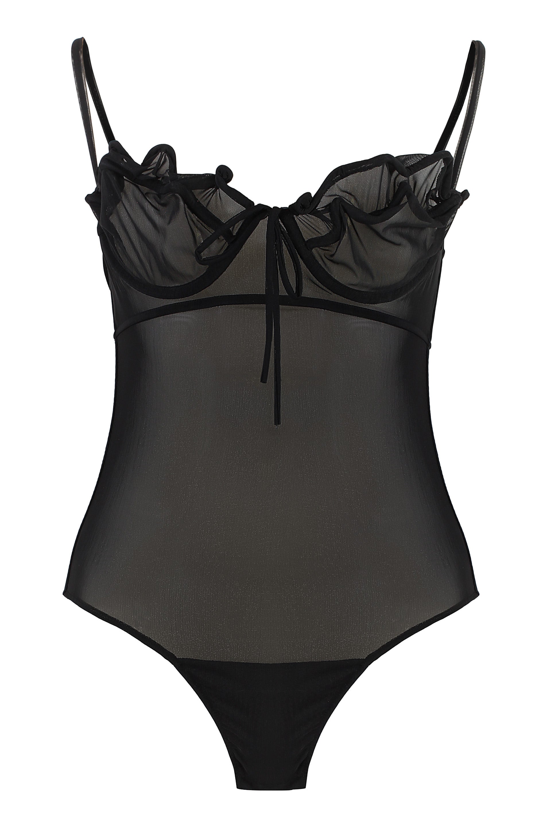 Y/PROJECT Elegant Tulle Bodysuit with Underwire Cups