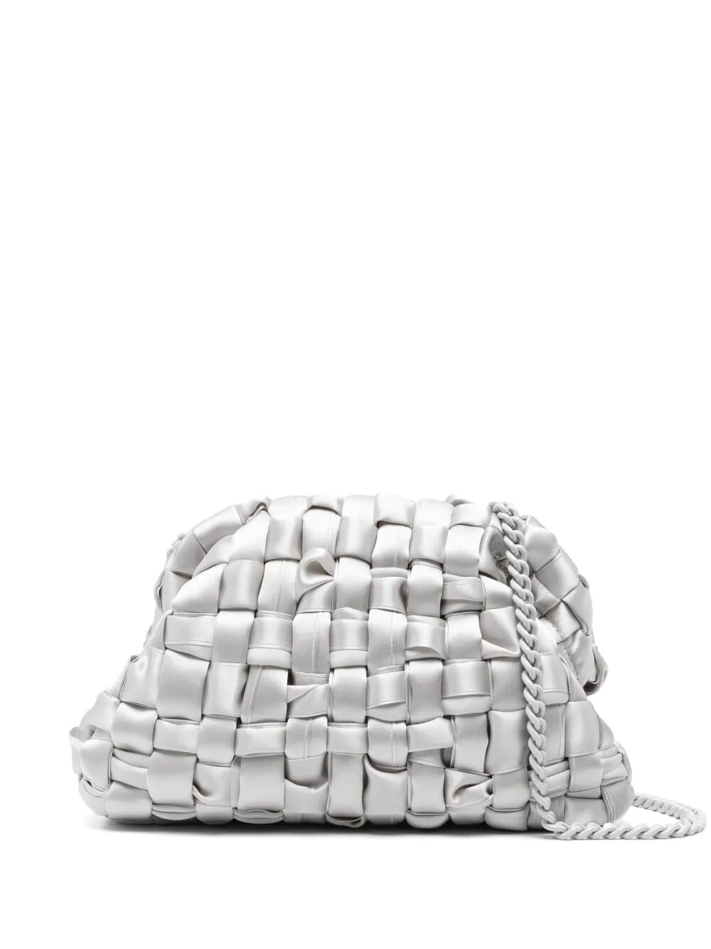 MARIA LA ROSA Satin Game Metallic Pouch Handbag