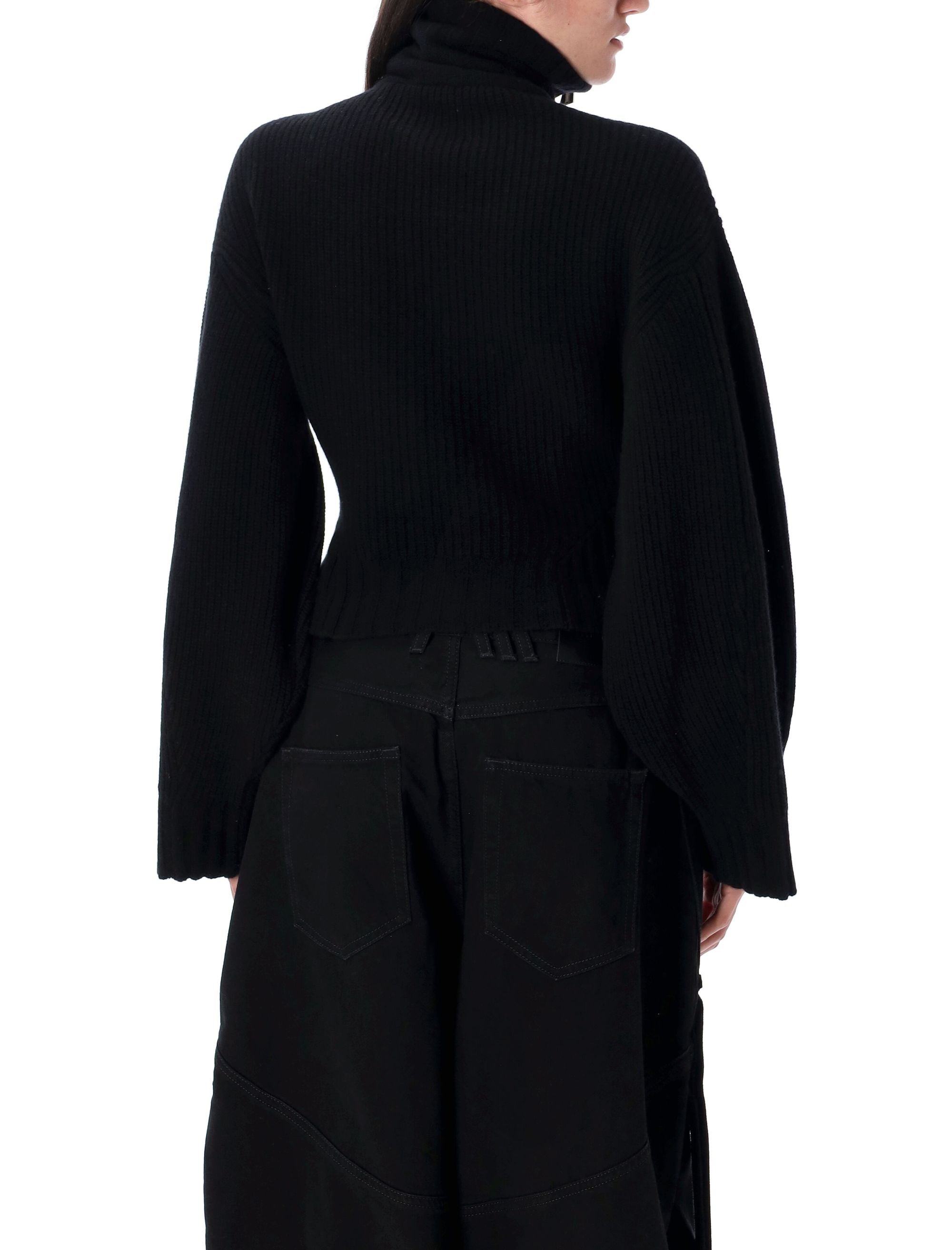 THE ATTICO Elevated Zip Knit Sweater for Women