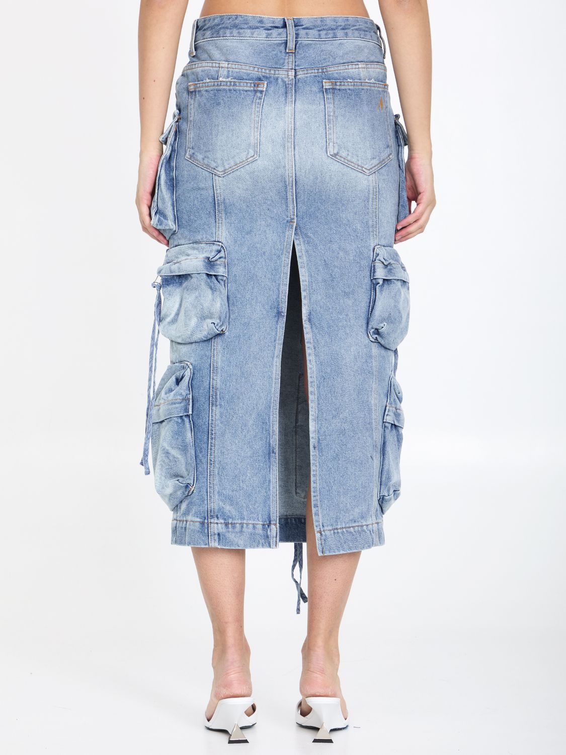 THE ATTICO Cargo Midi Skirt - Size 26