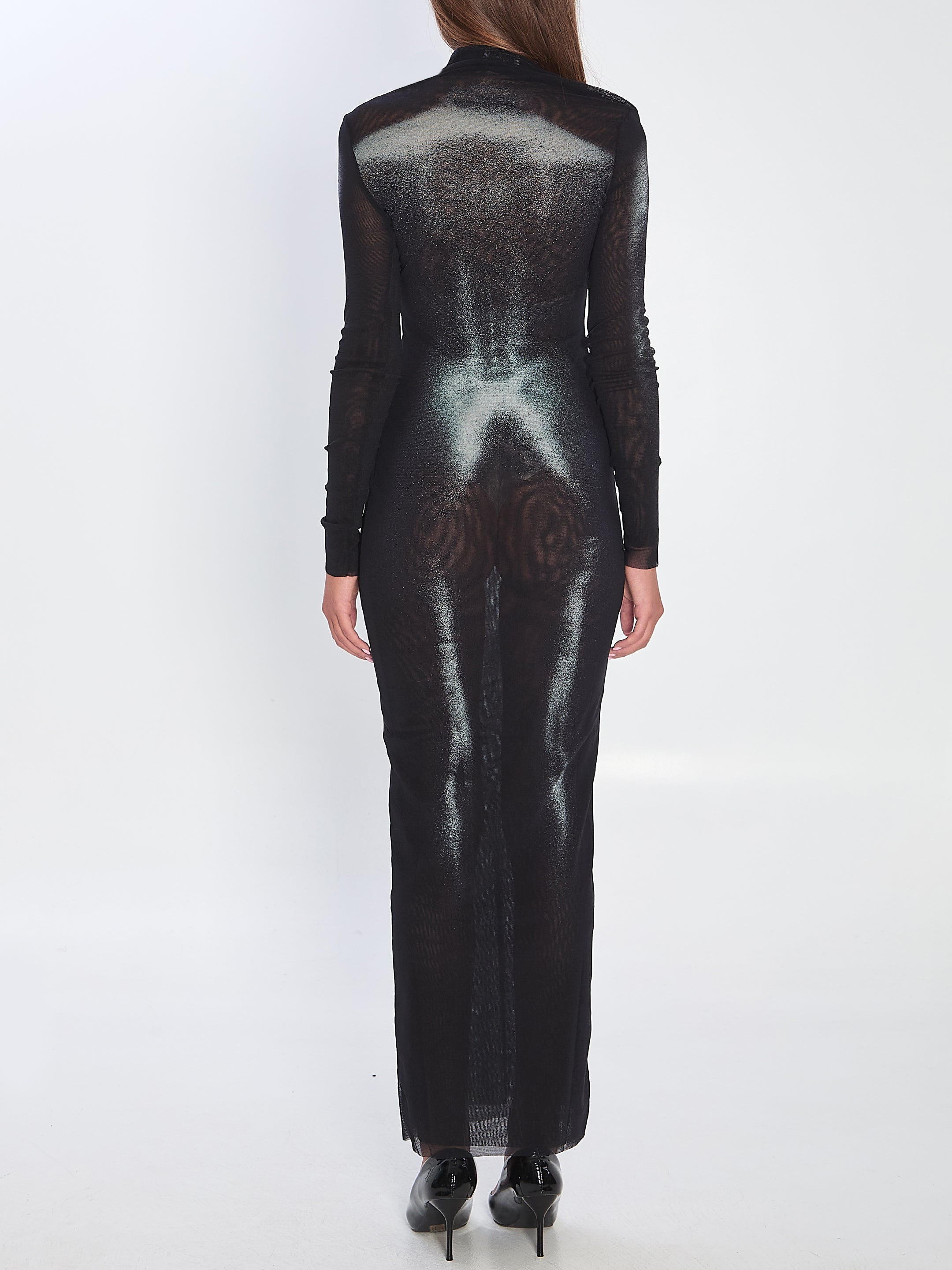 JEAN PAUL GAULTIER Maxi Dress in Body Dust Print (Size S)